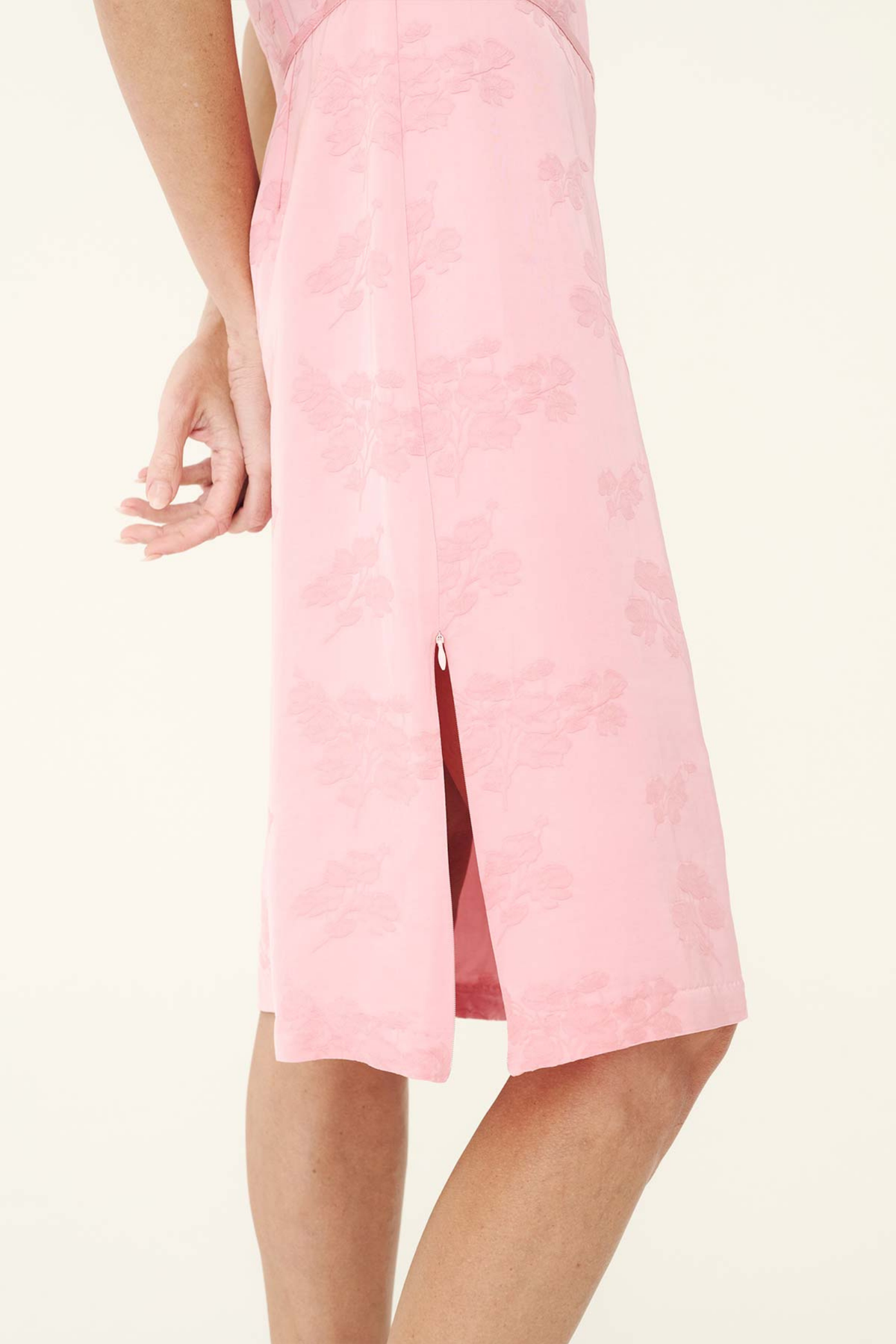 Carla Jacquard Midi Skirt - Petal Pink