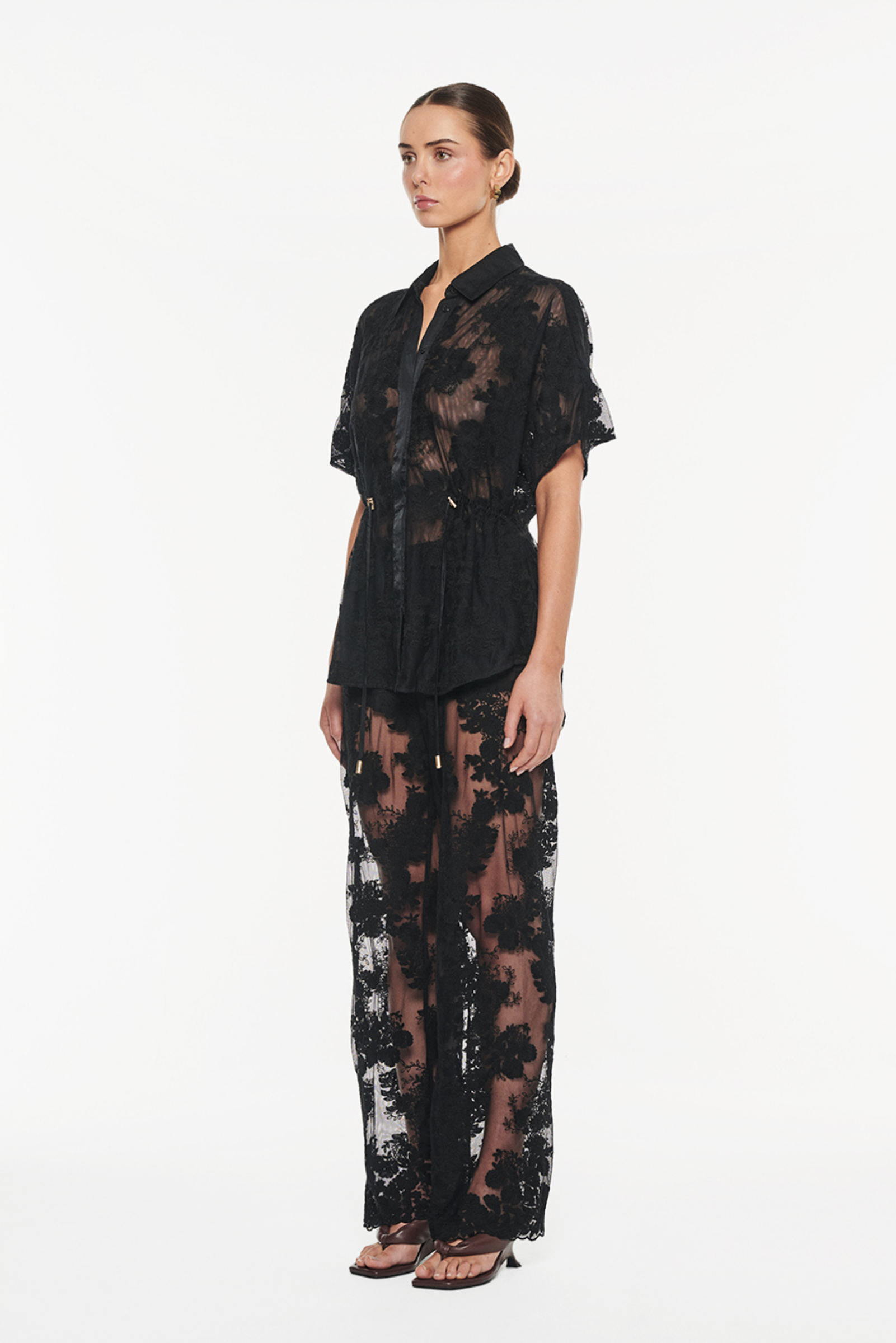 Jaxon Lace Shirt - Black
