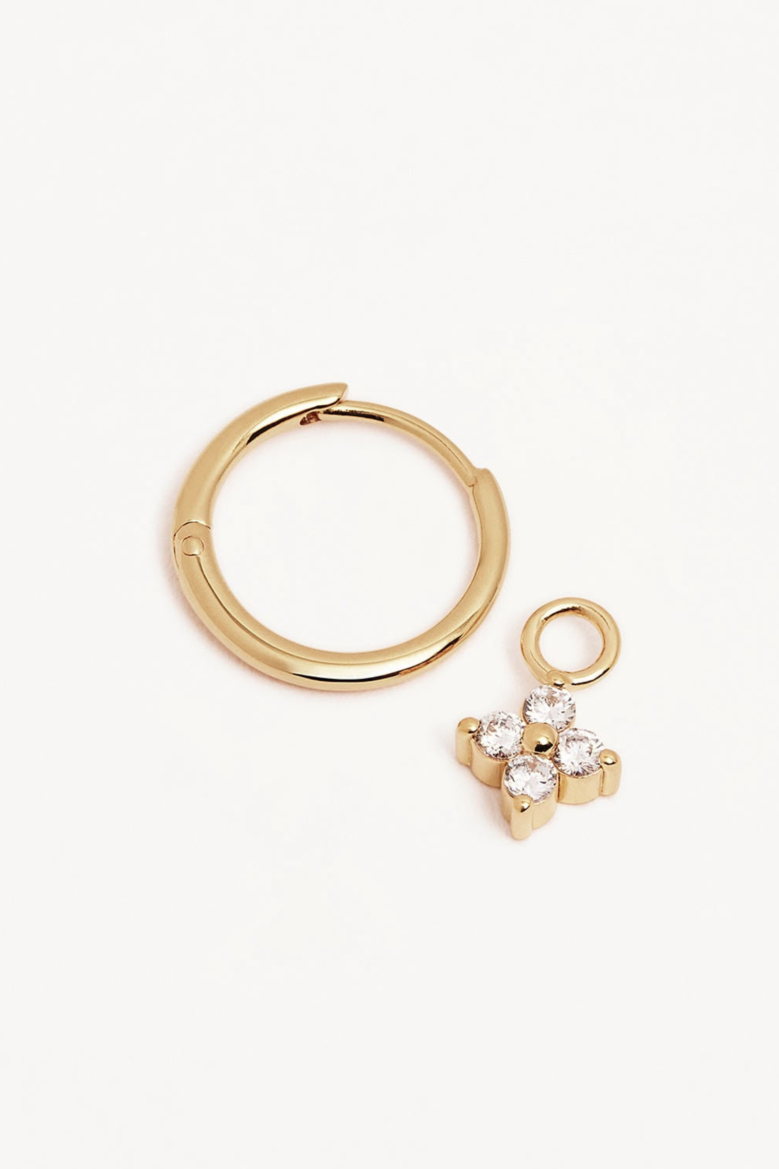 Crystal Bloom Hoops - Gold
