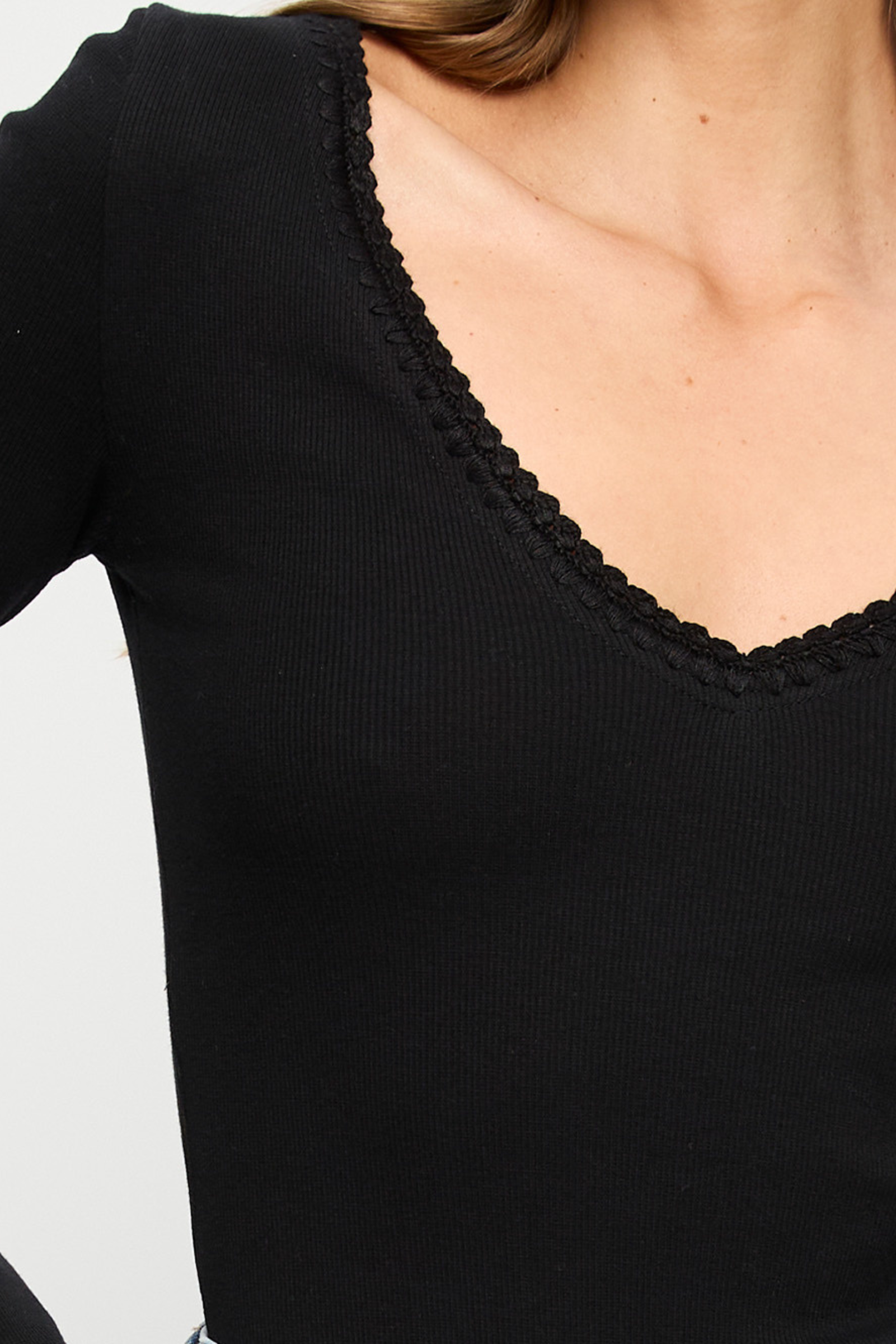 Tallulah V Neck Top - Black