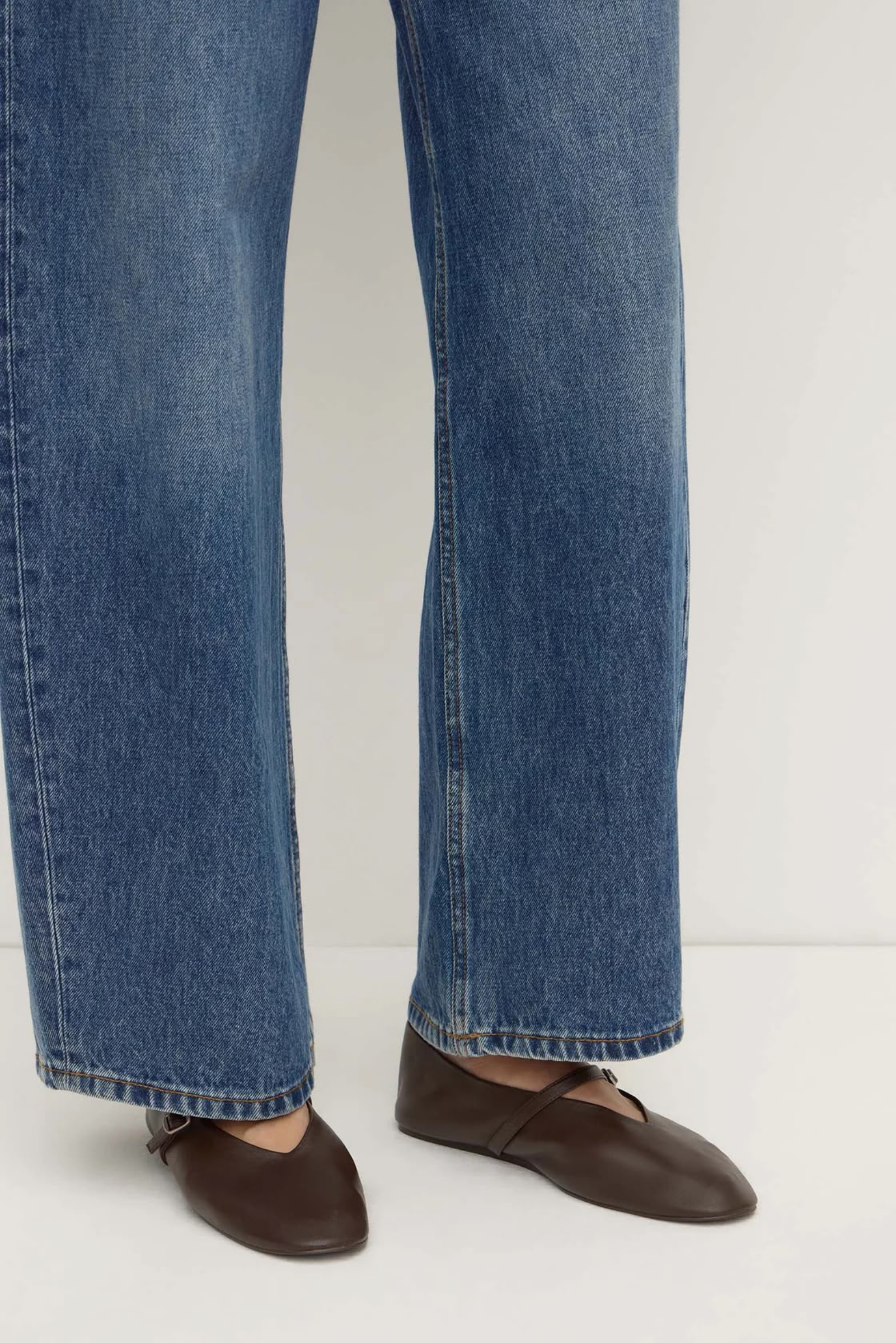 Millie Leather Ballet Flat - Walnut