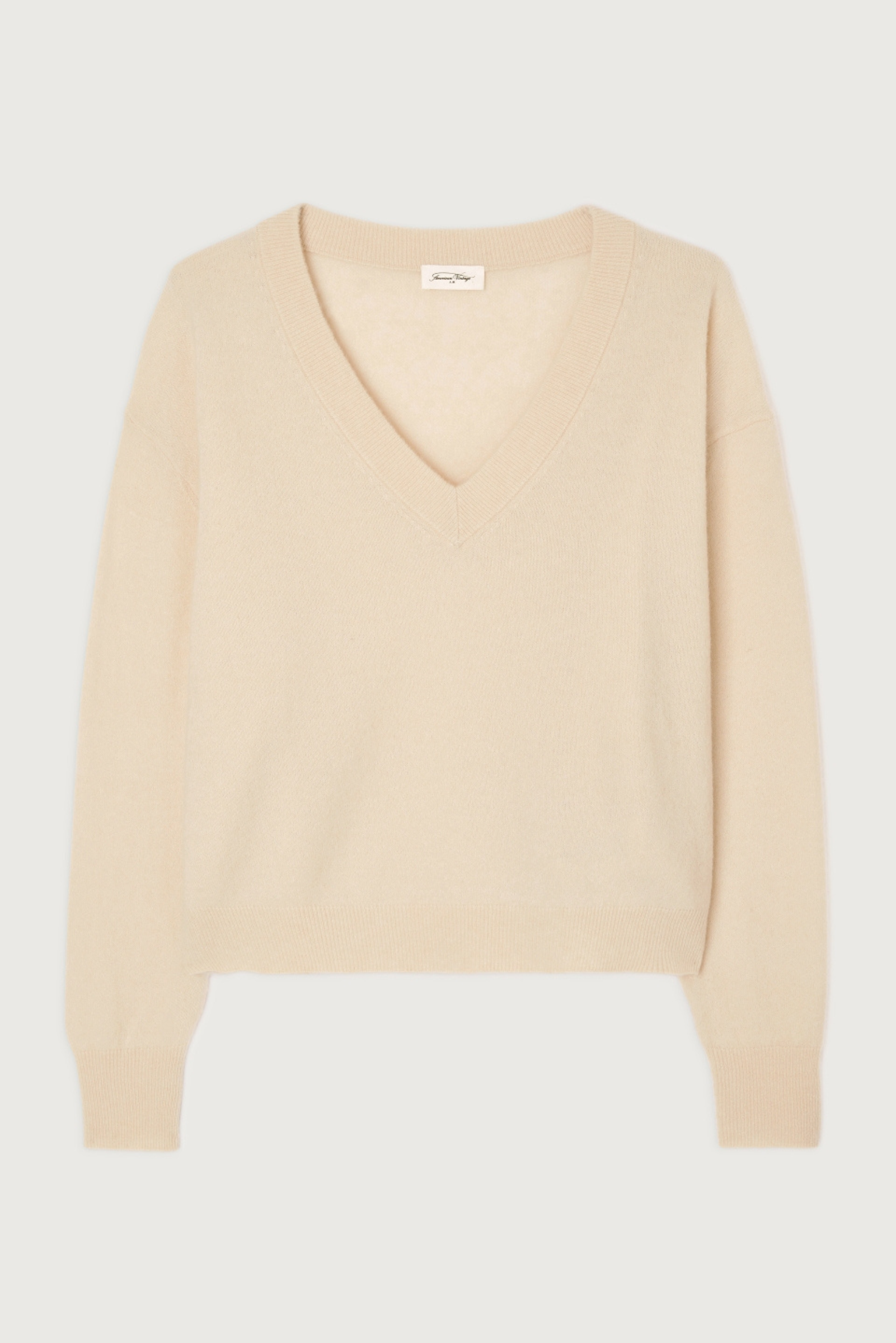 Raxow V Neck Jumper - Cream