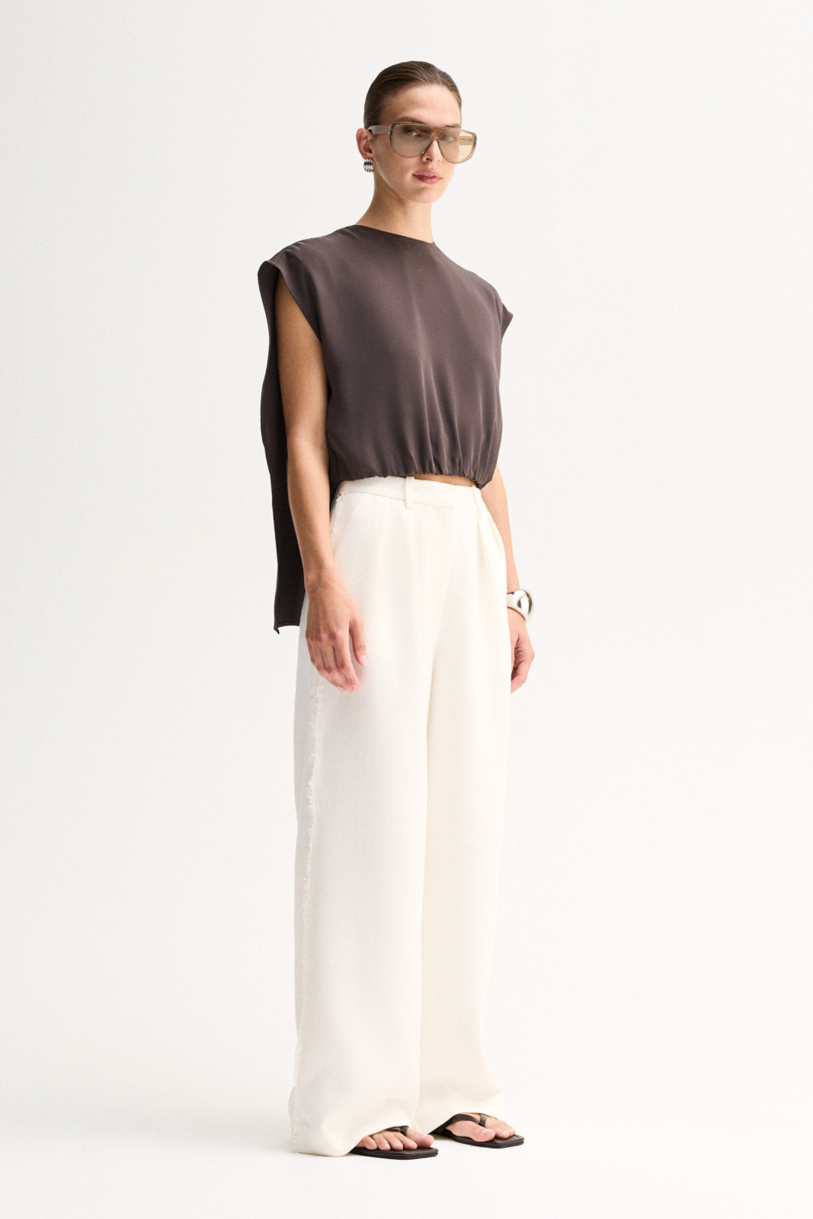 Harper Cape Top - Slate