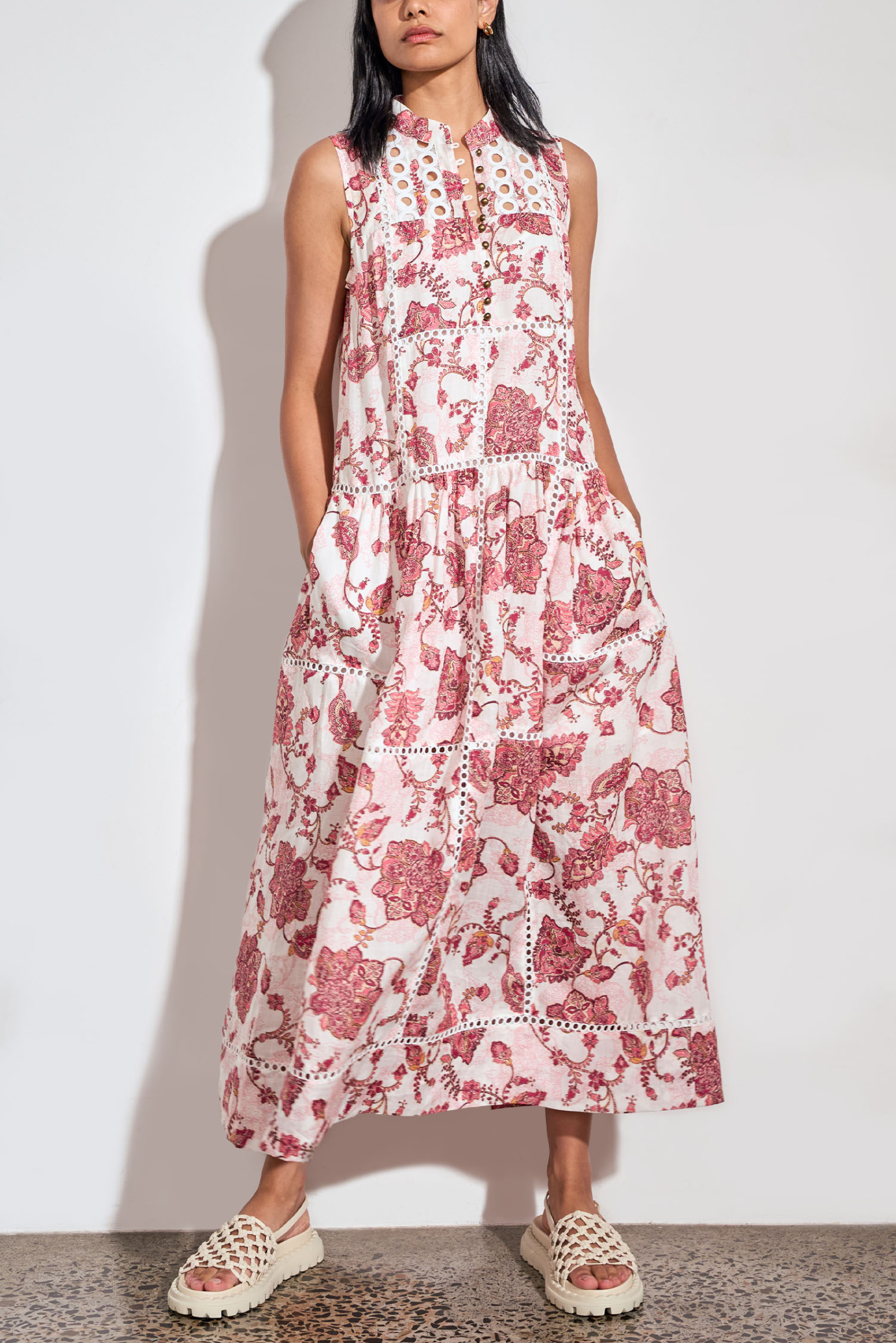 Linger Dress - Rose Paisley