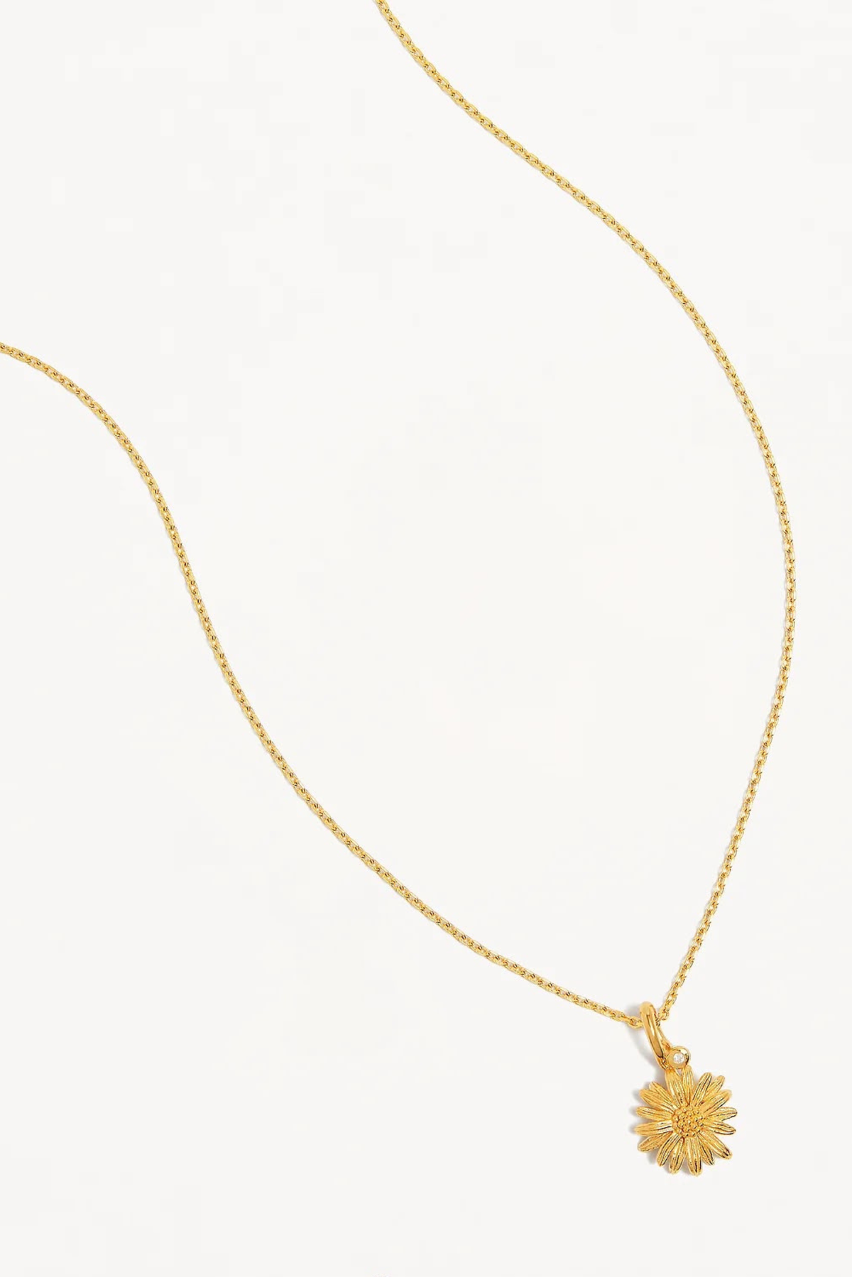 Birth Flower Necklace Daisy April - Gold