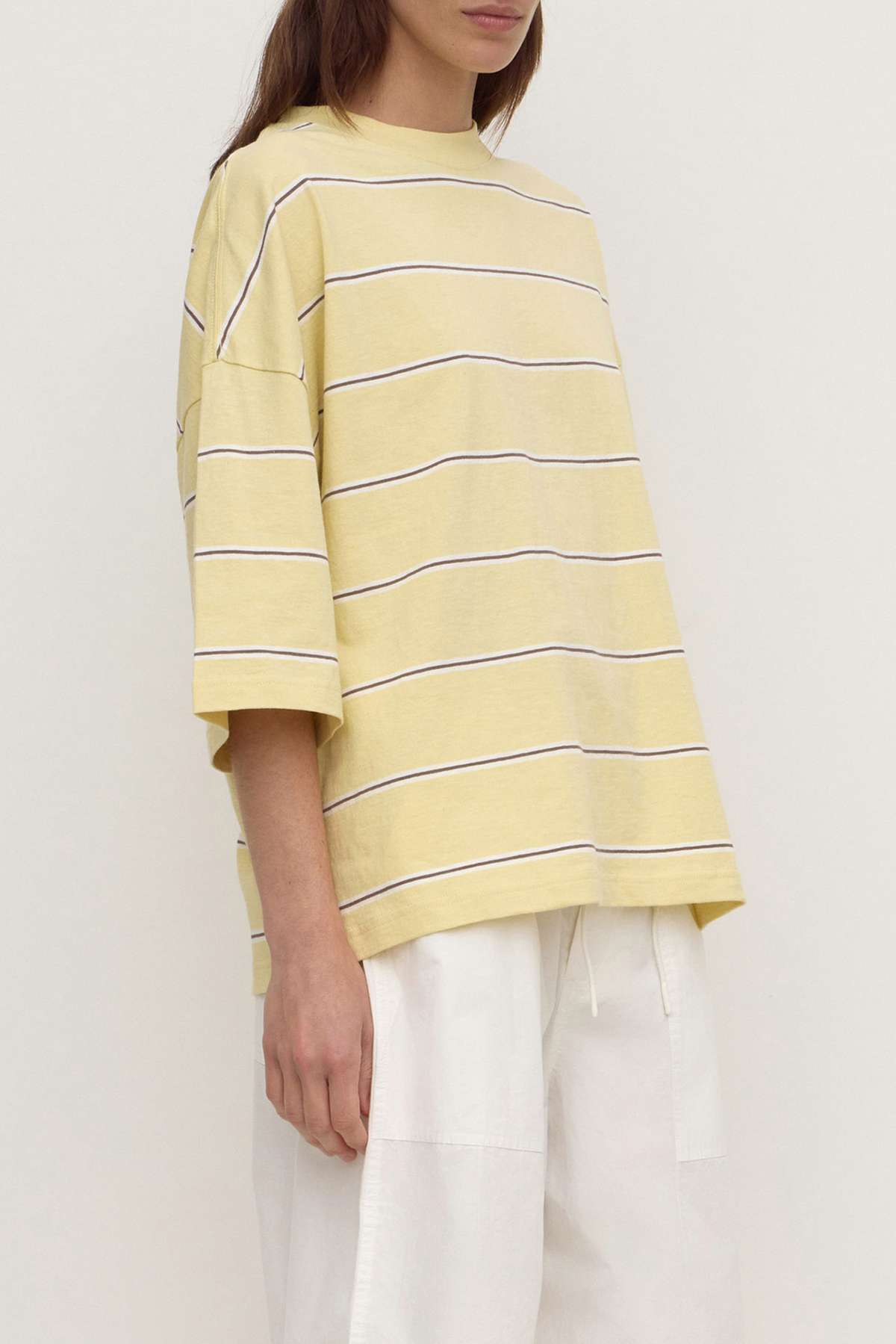 Nora Cotton Oversized Tee - Rind Stripe