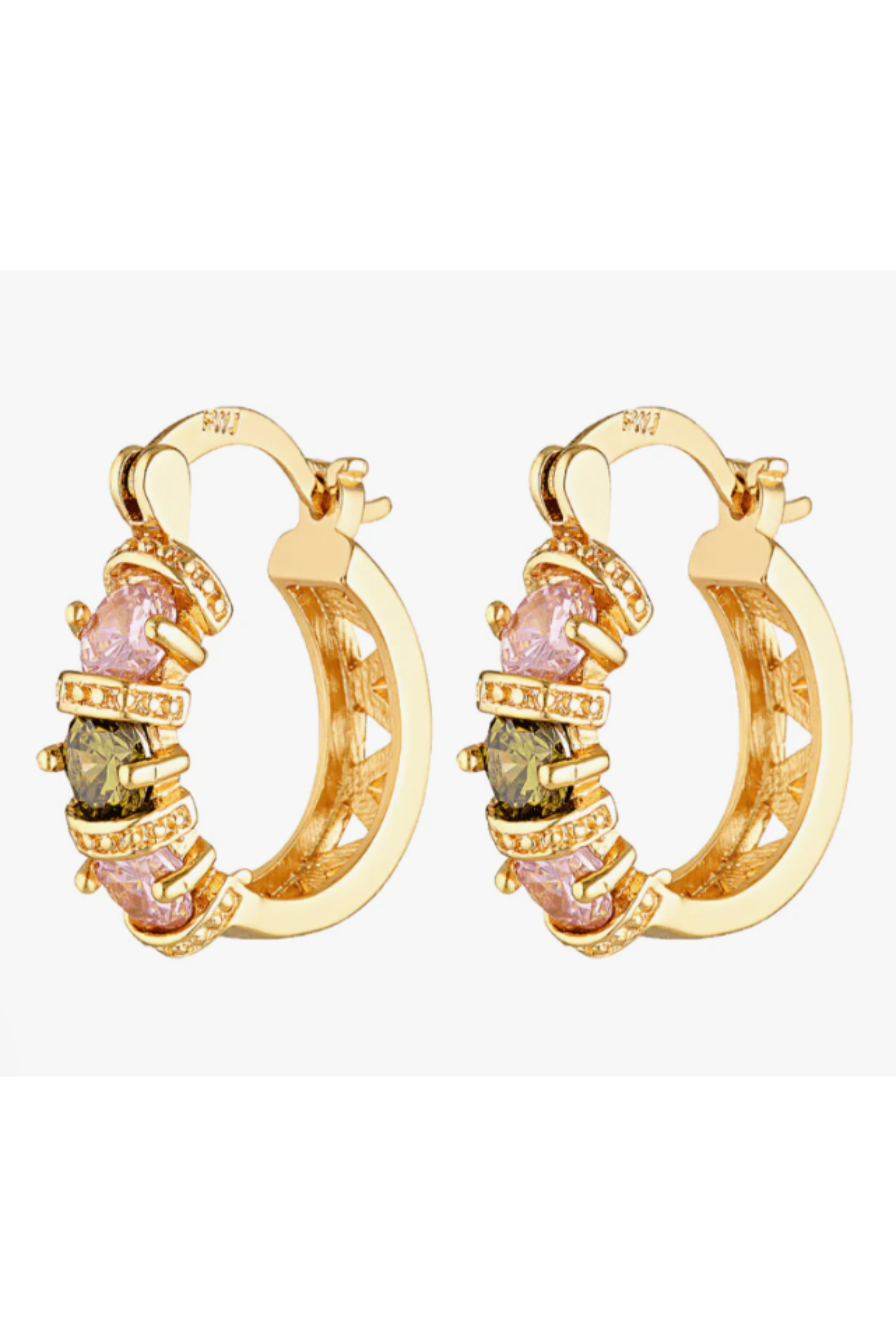 Amalfi Earrings - Pink & Green