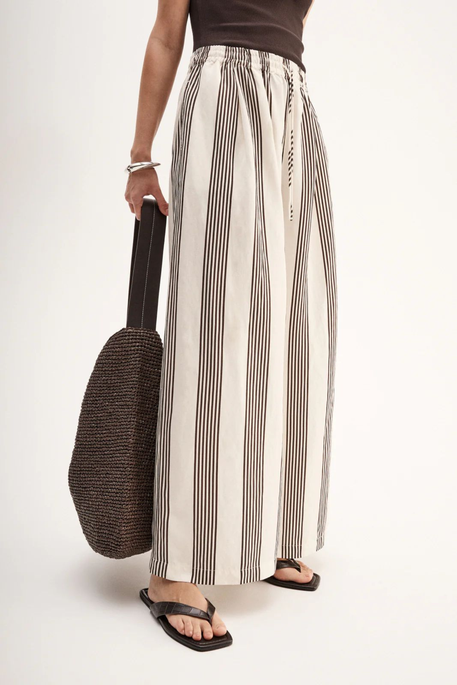 Milo Striped Pants - Chocolate