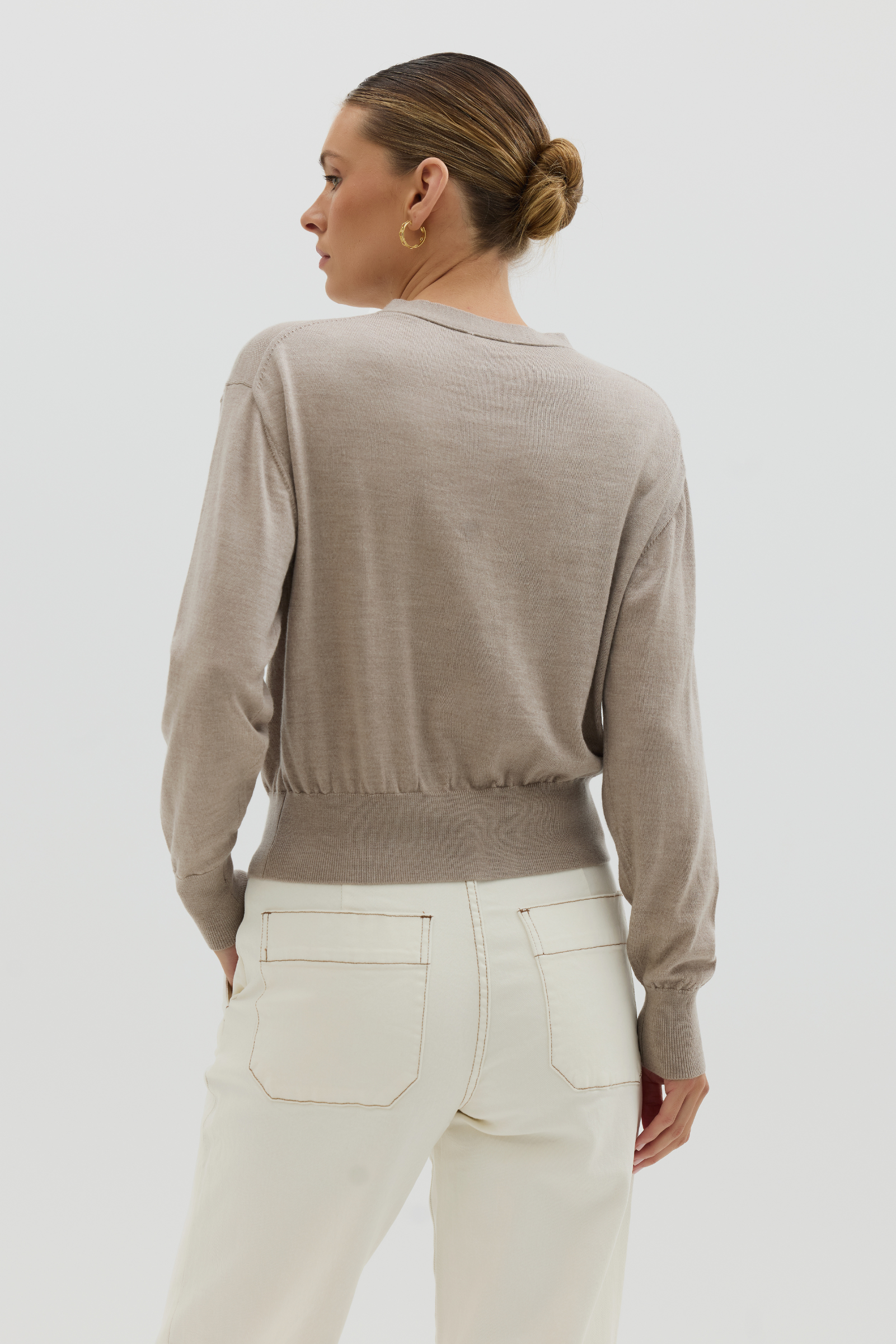 Classic Cardigan - Biscuit