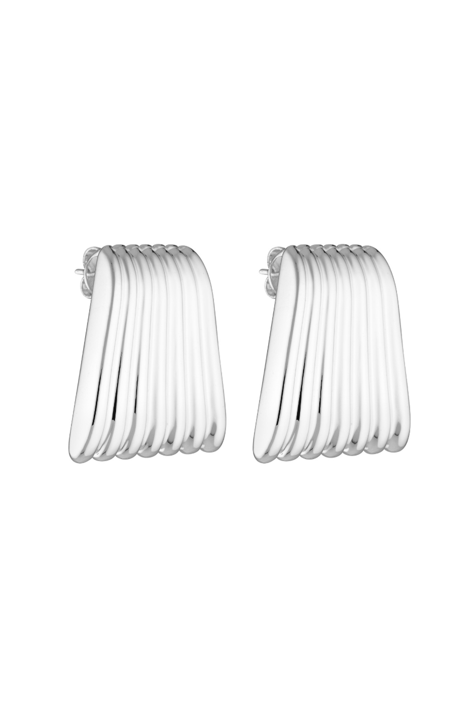 Caterpillar Earrings - Silver