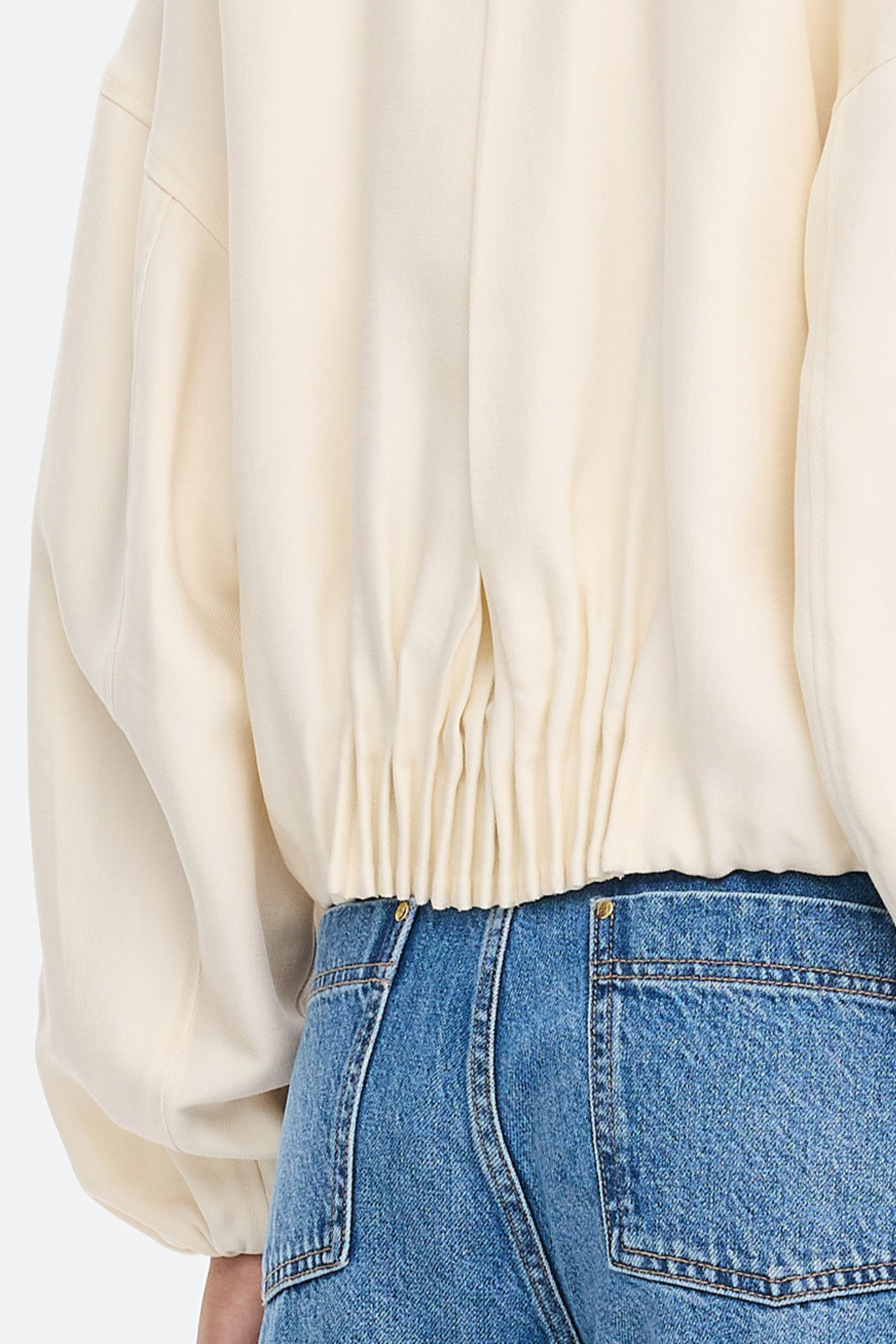 Cass Cropped Jacket - Ivory