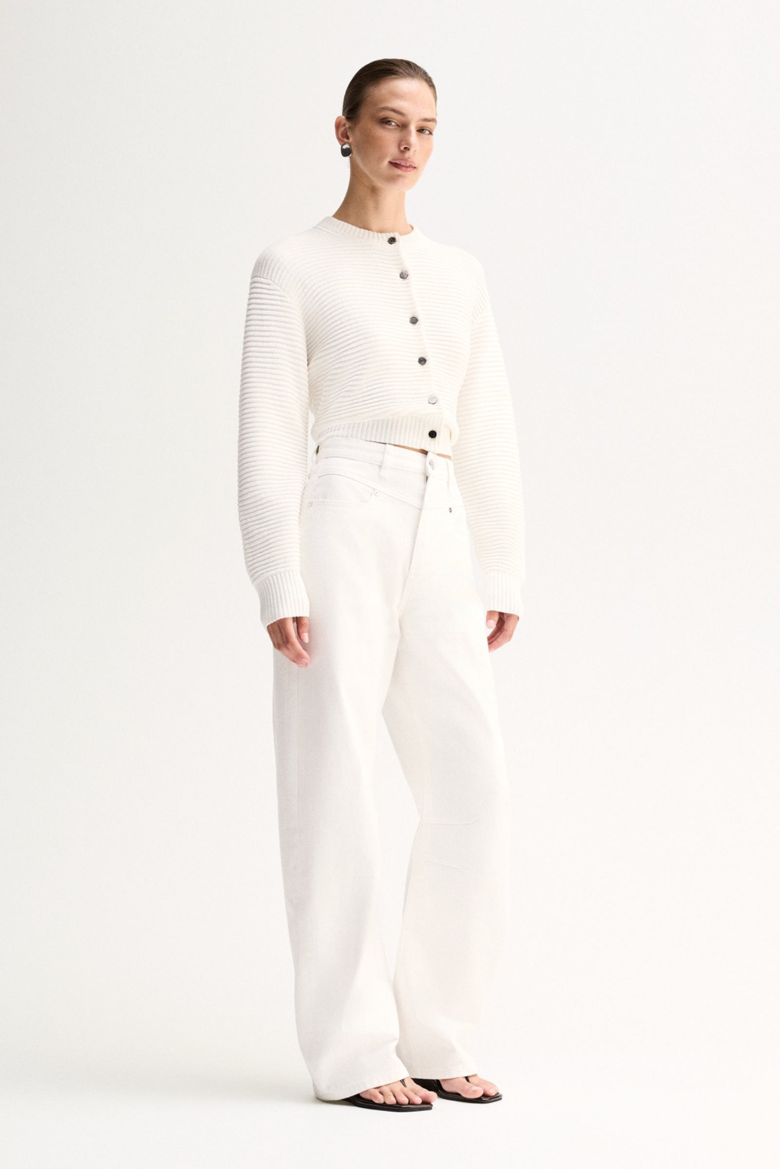 Lenna Knit Cardigan - White