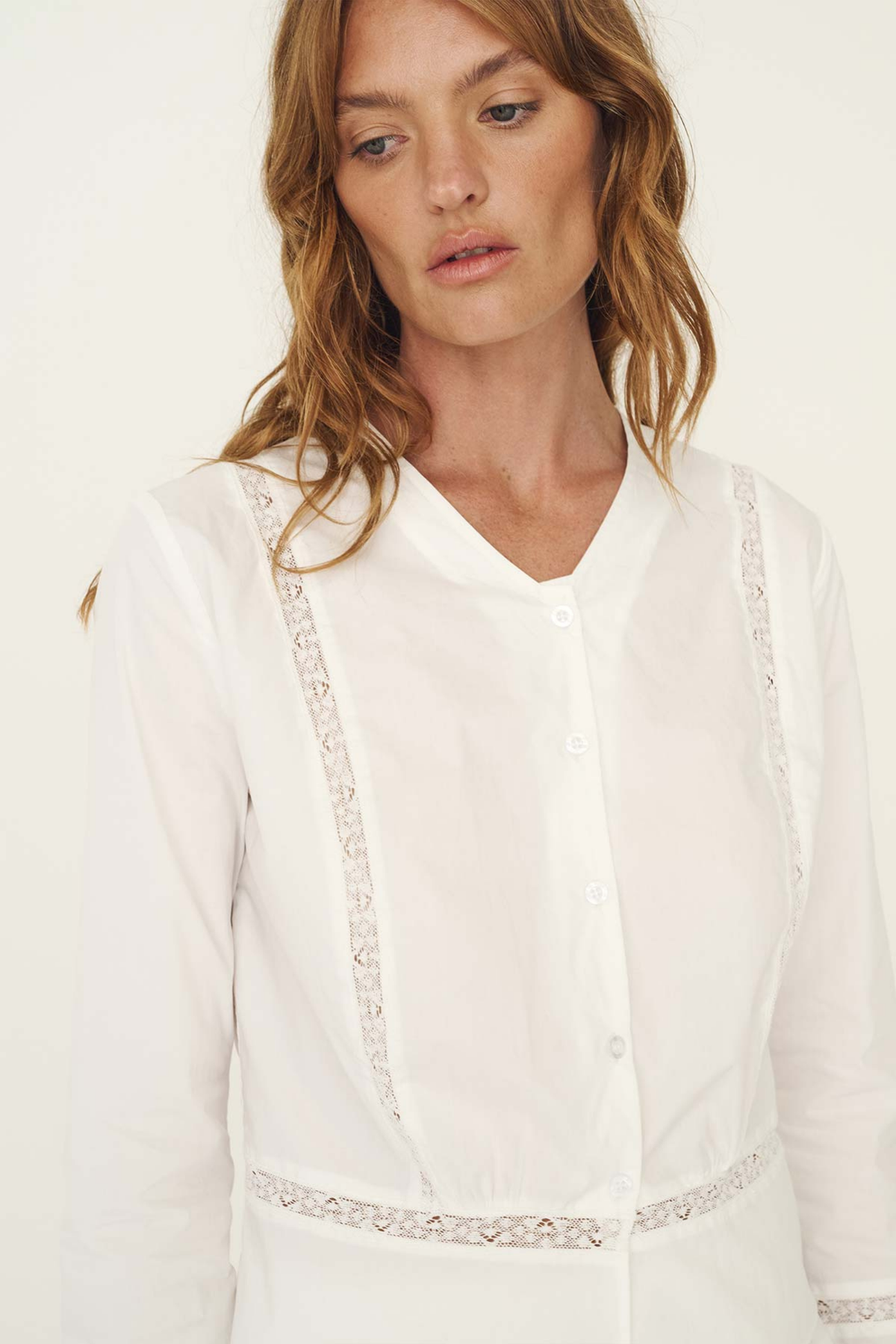 Candace Lace Blouse - Bone