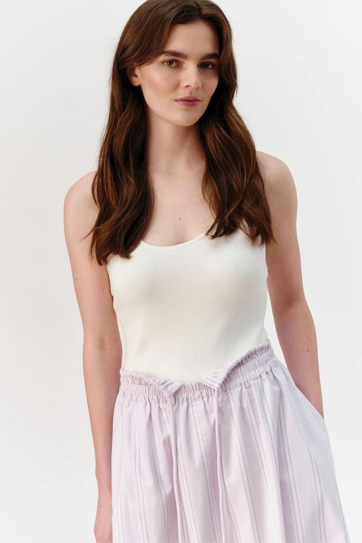 Lyle Skirt - Lavender Stripe