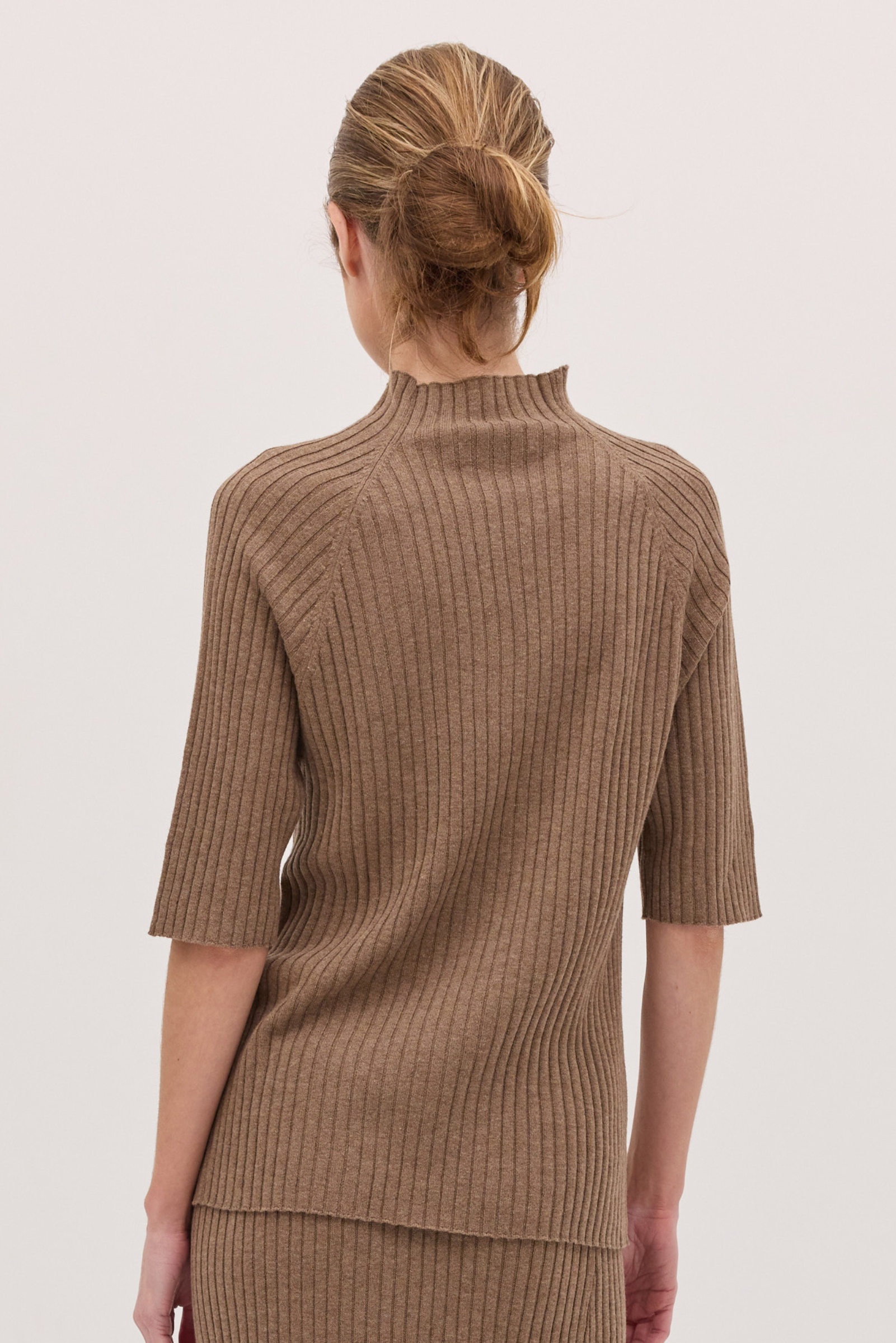 The Rib Knit Tee  - Hazel