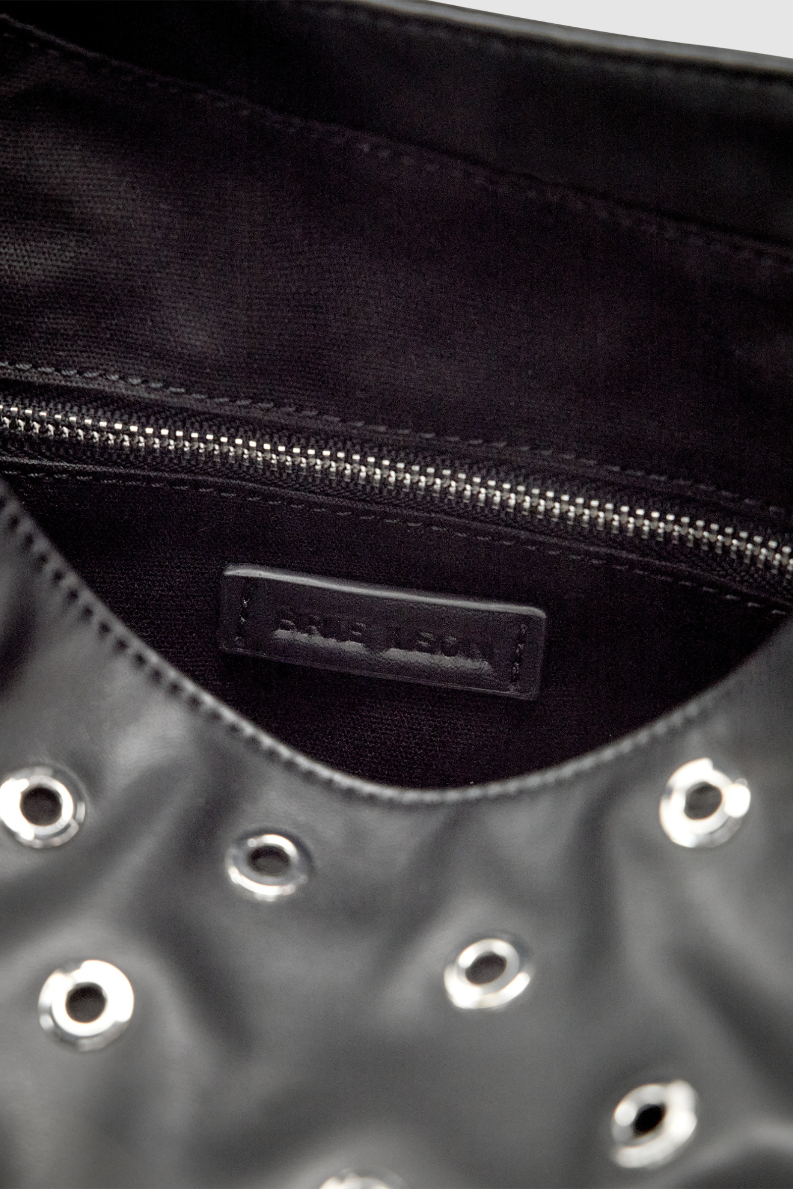 Josie Eyelet Bucket Bag - Black