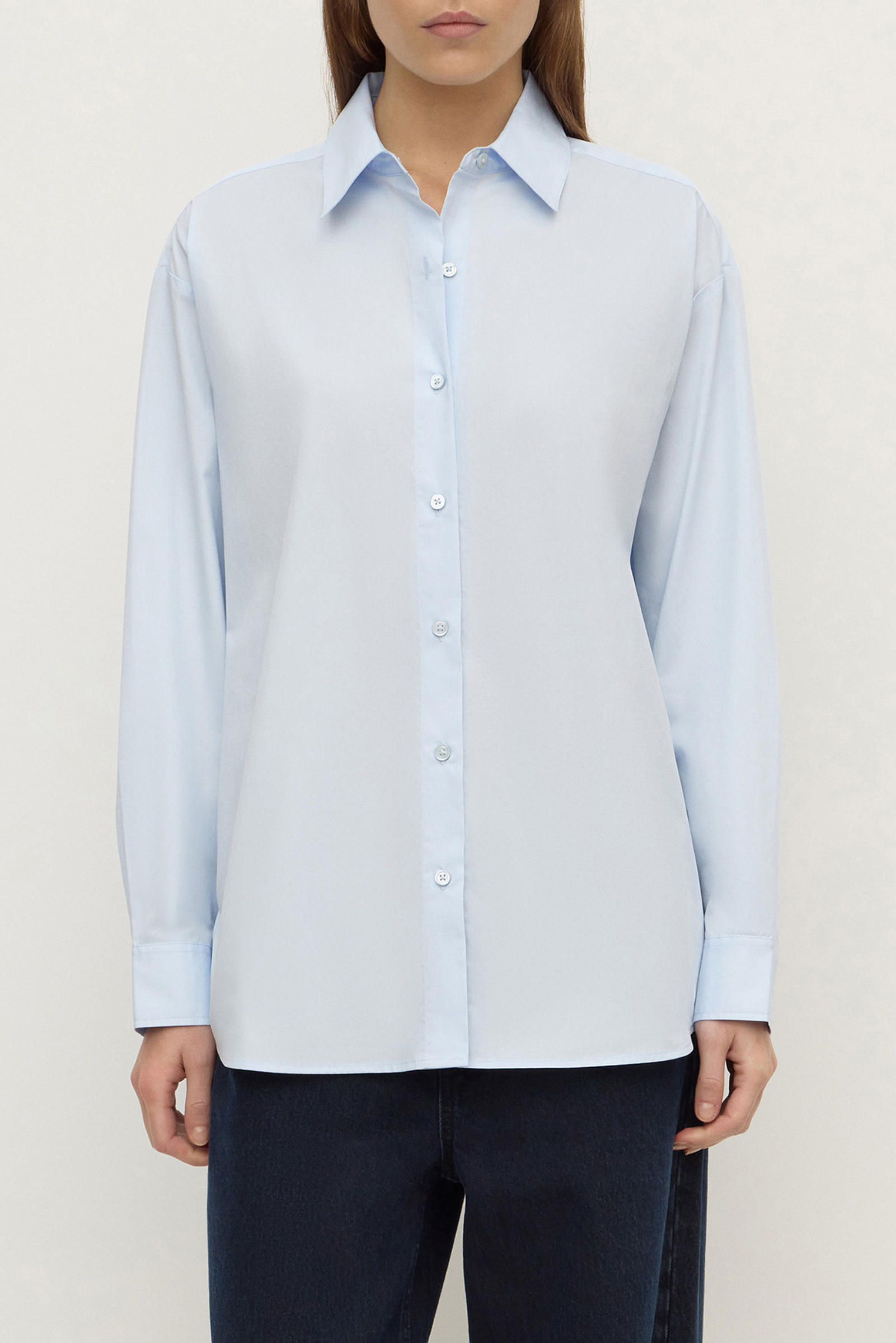 Micha Poplin Shirt - Powder Blue