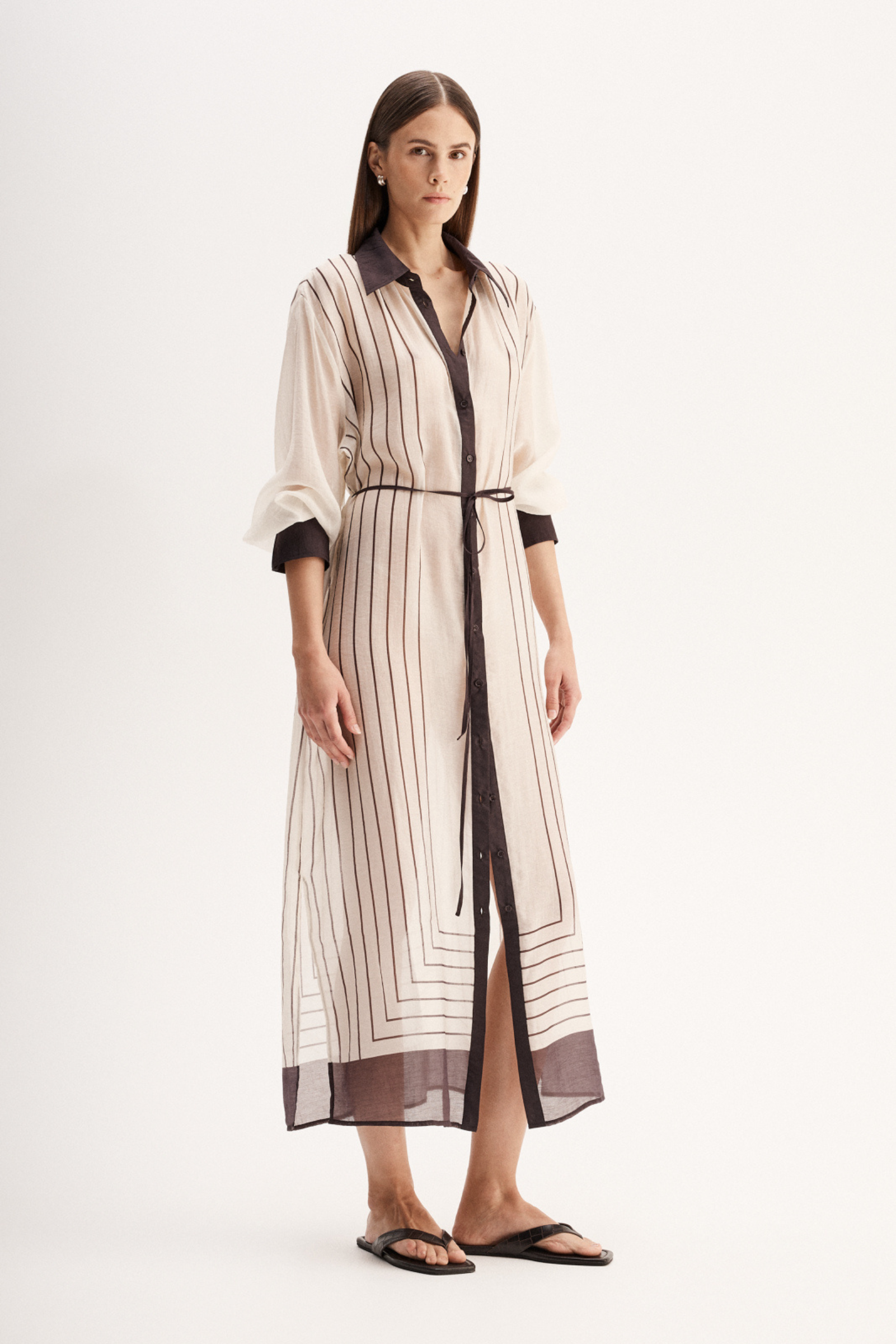 Havana Dress - Chocolate Stripe