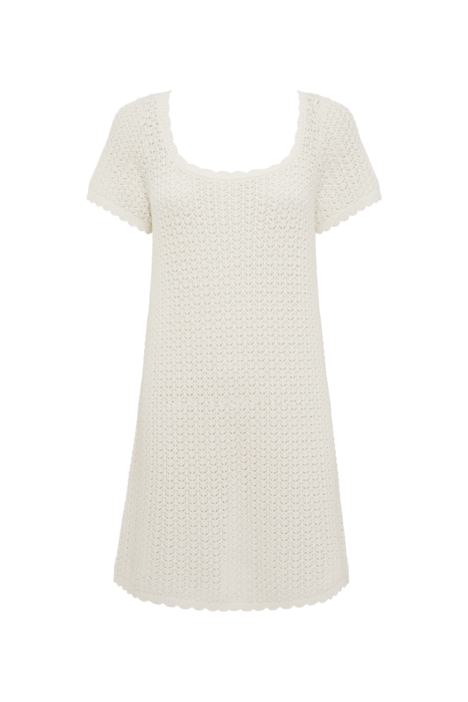 Pointelle Mini Dress - Seashell
