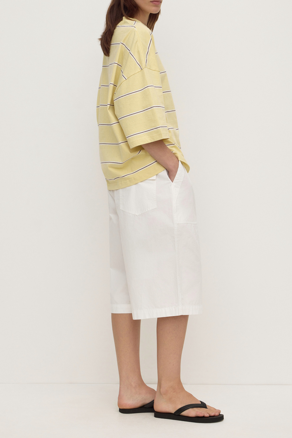 Nora Cotton Oversized Tee - Rind Stripe