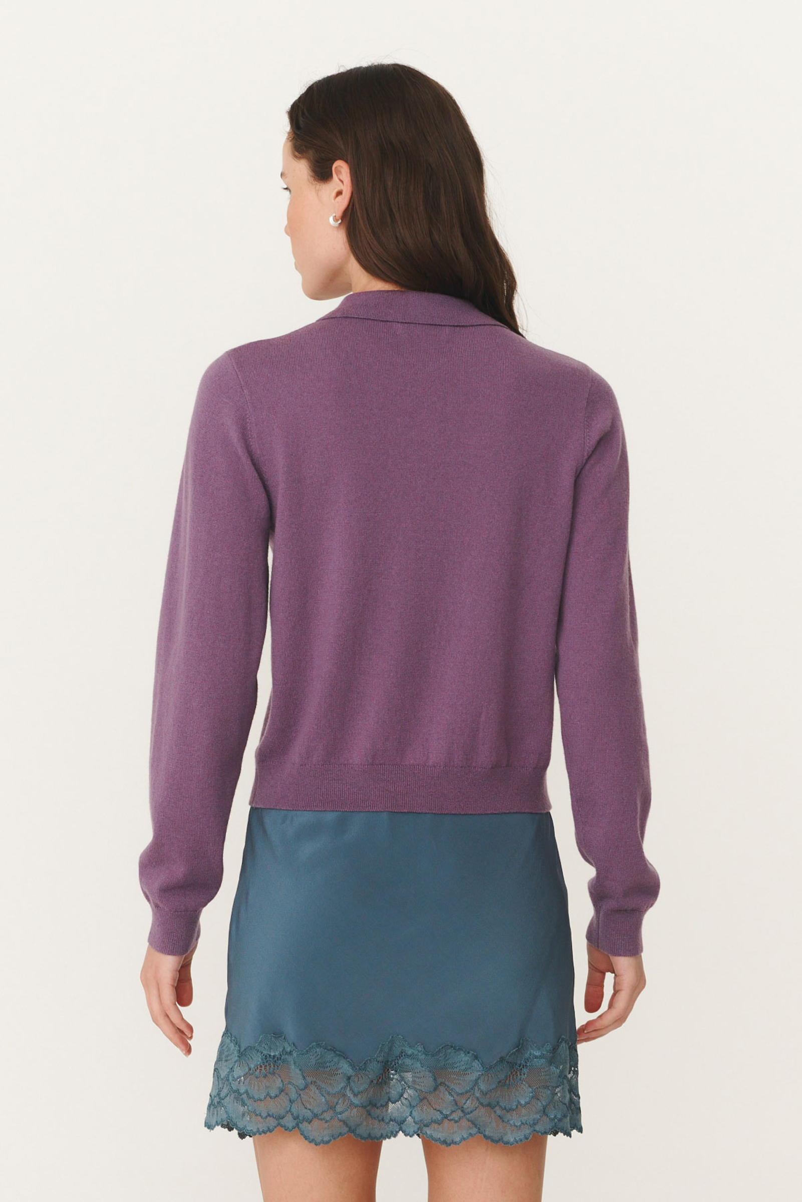Celia Merino Knit Cardigan - Grape