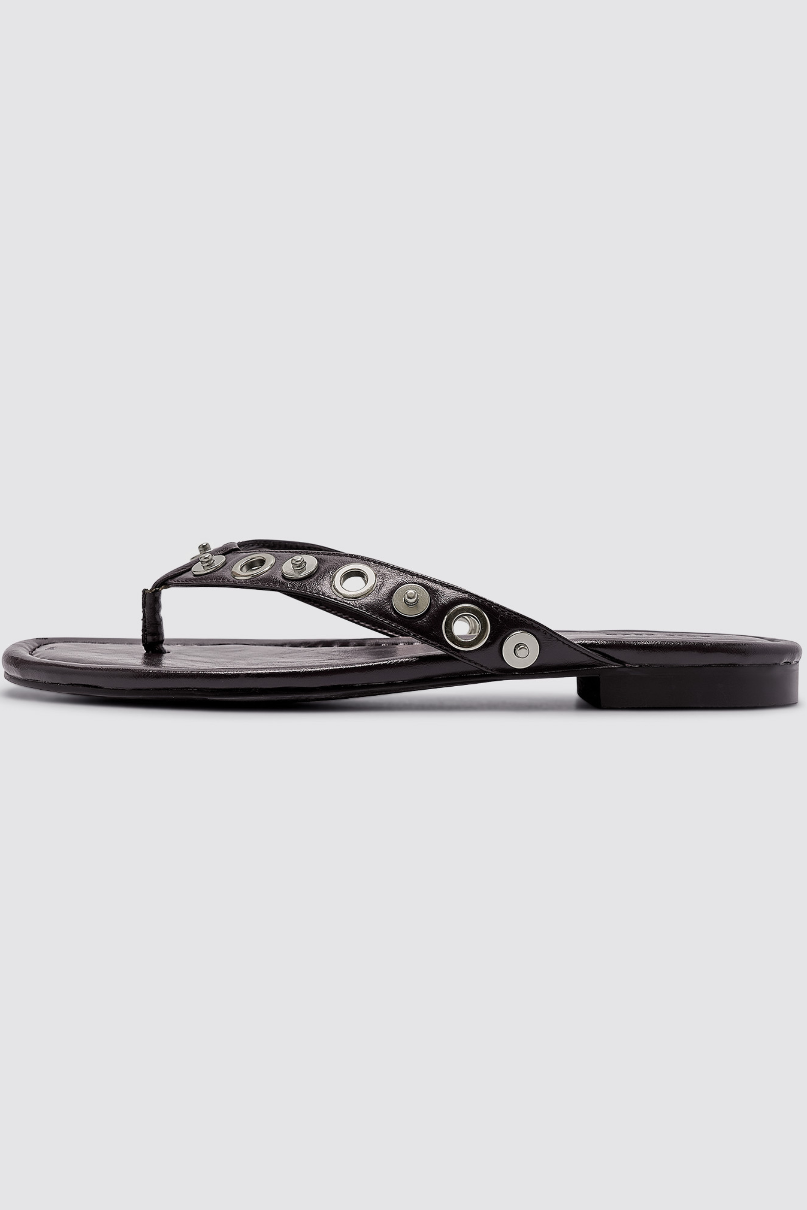 Eyelet Sandal - Burnt Coffee