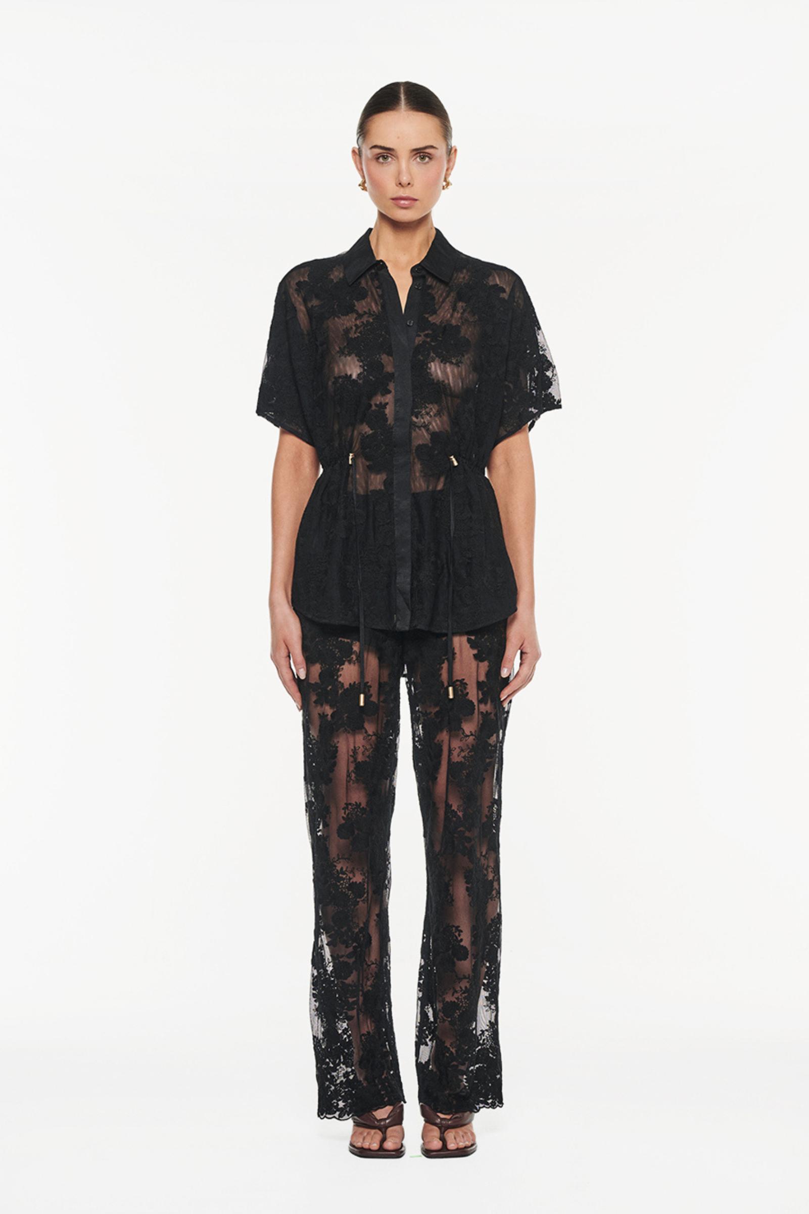 Jaxon Lace Pants - Black