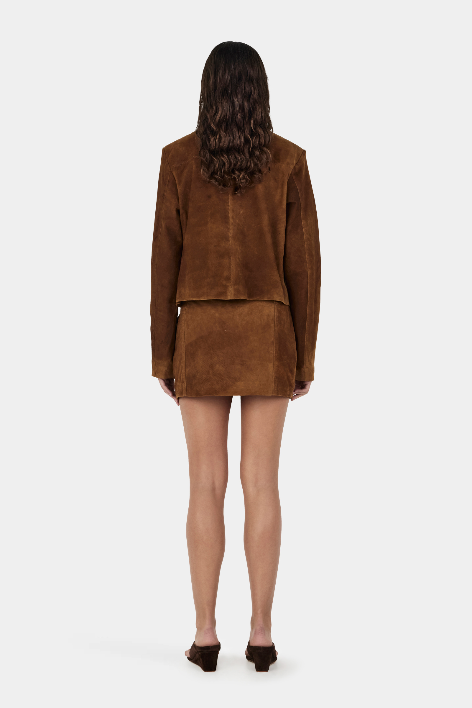 Logan Suede Coat - Tan
