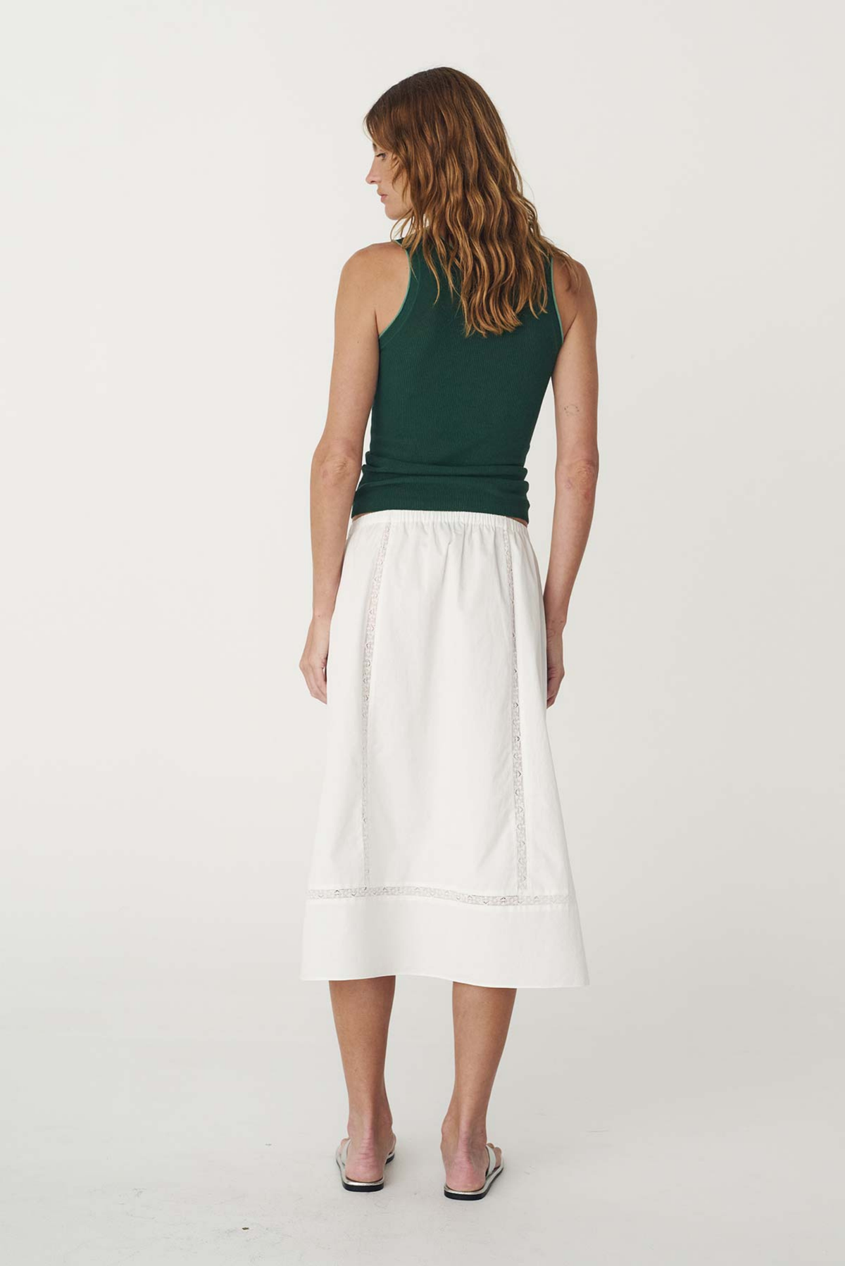 Suri Lace Midi Skirt - Bone