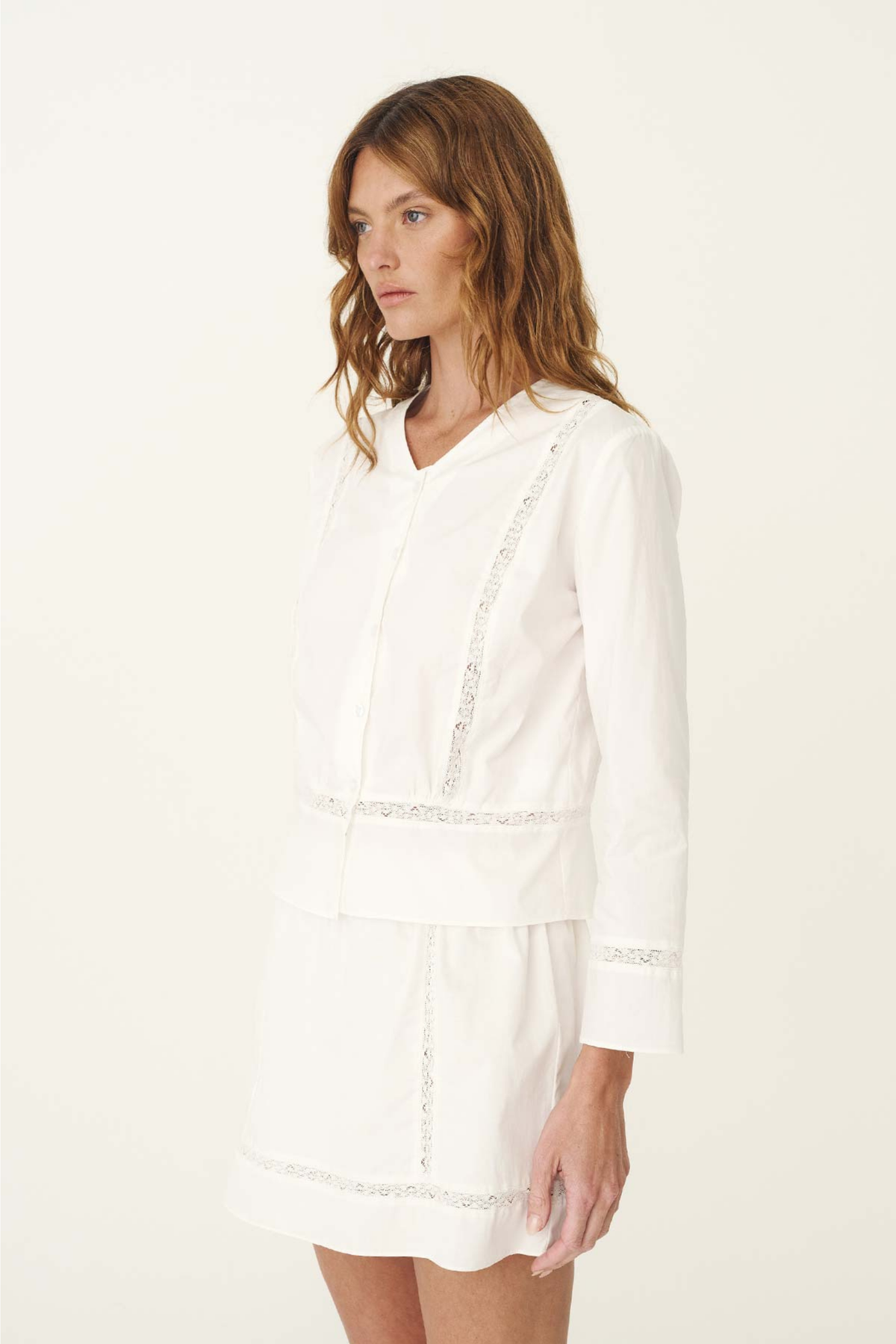 Candace Lace Blouse - Bone