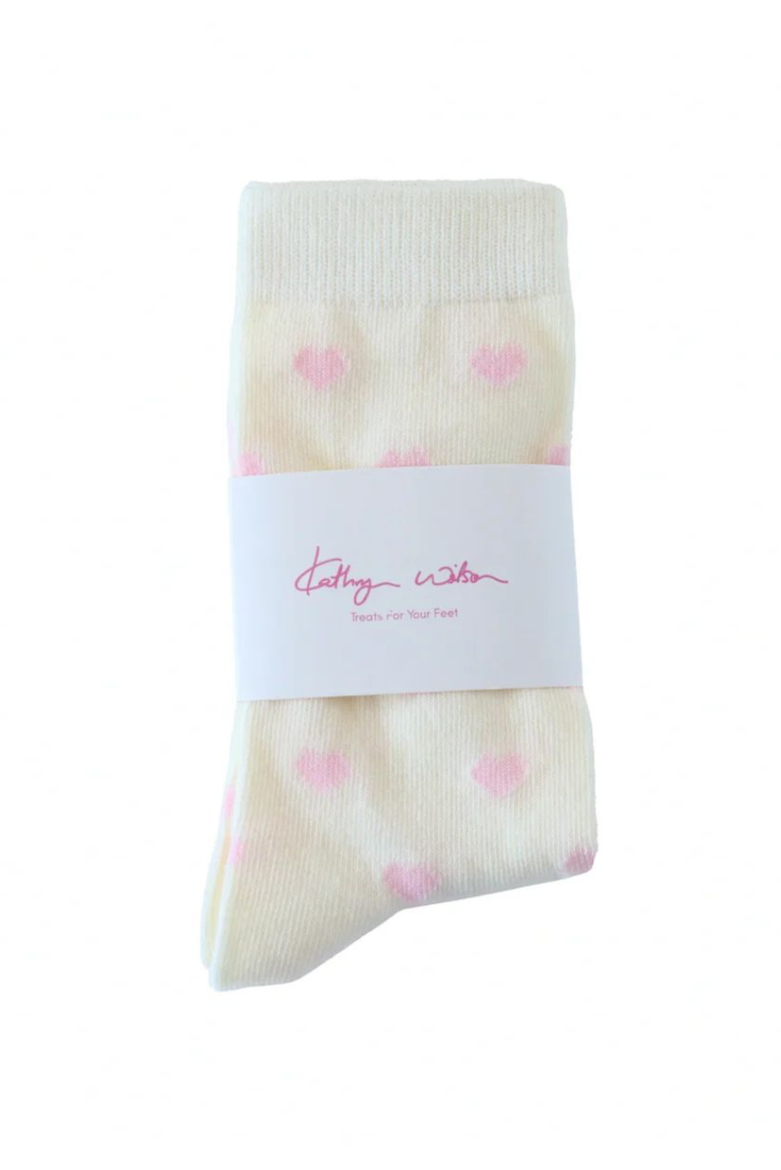 Kathryn Wilson Socks - Pink Hearts