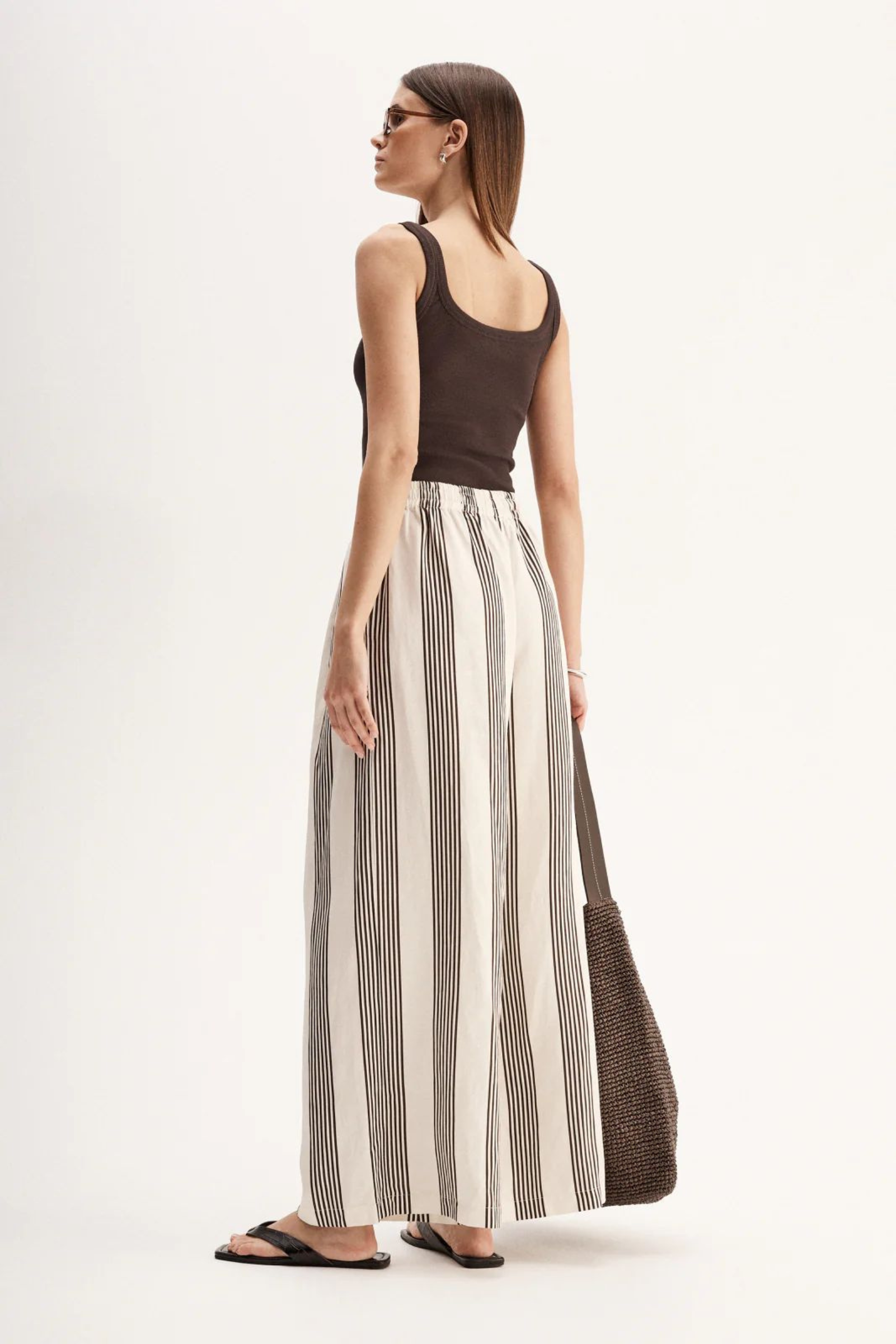 Milo Striped Pants - Chocolate
