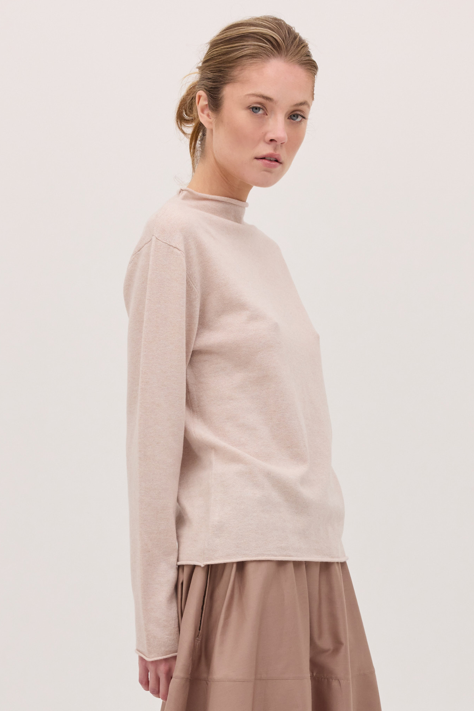 The Funnel Neck Top - Shell