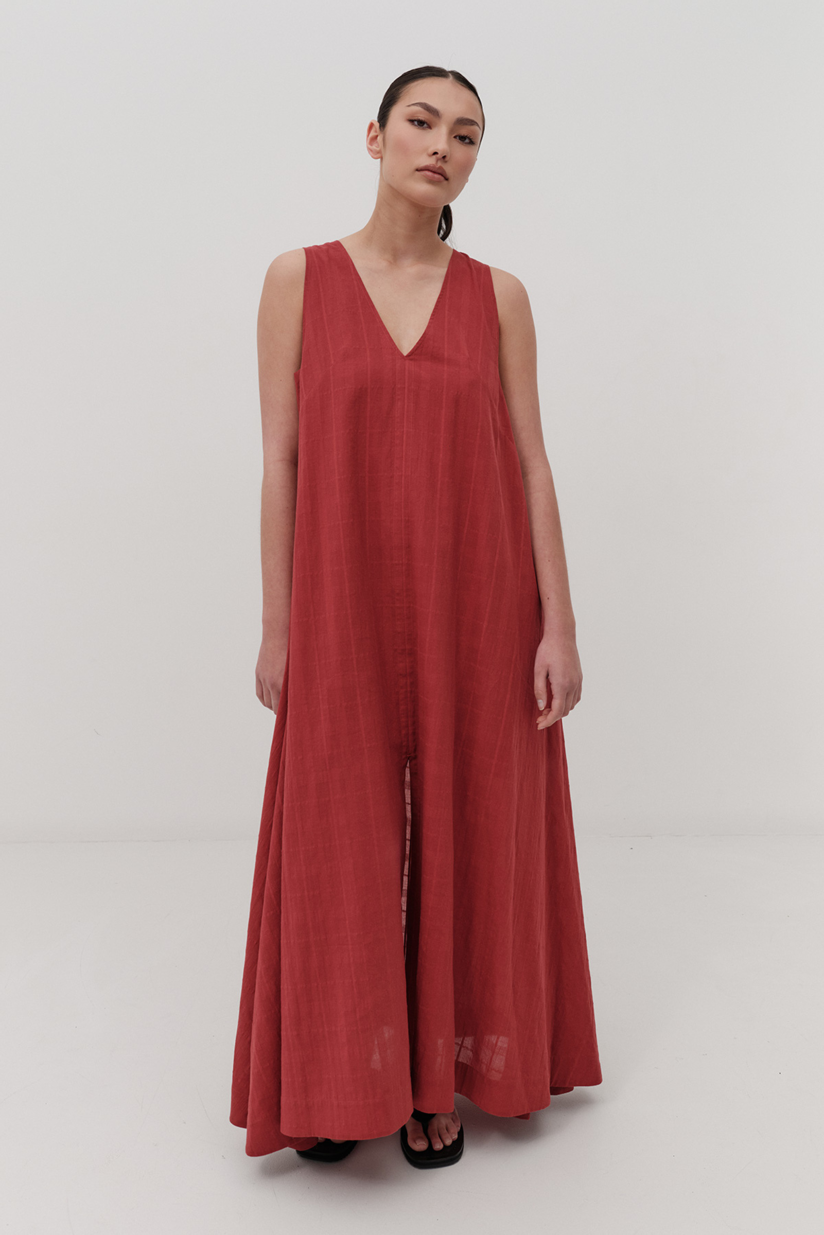Finn Maxi Dress - Burnt Red