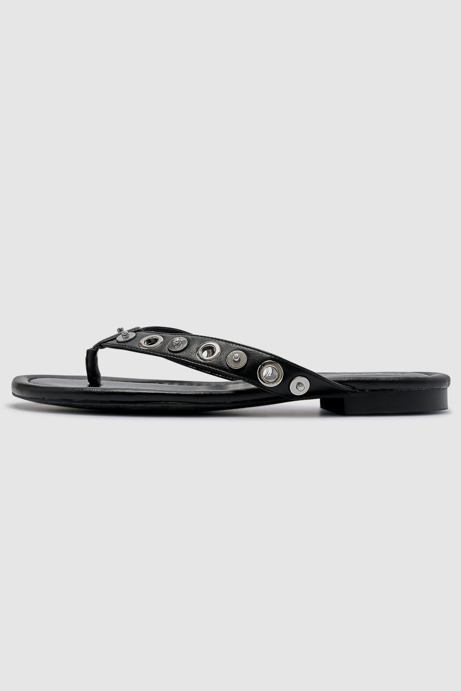 Eyelet Sandal - Black