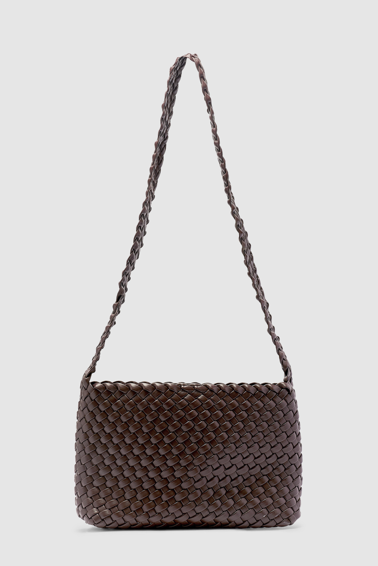Luca Woven Crossbody - Chocolate