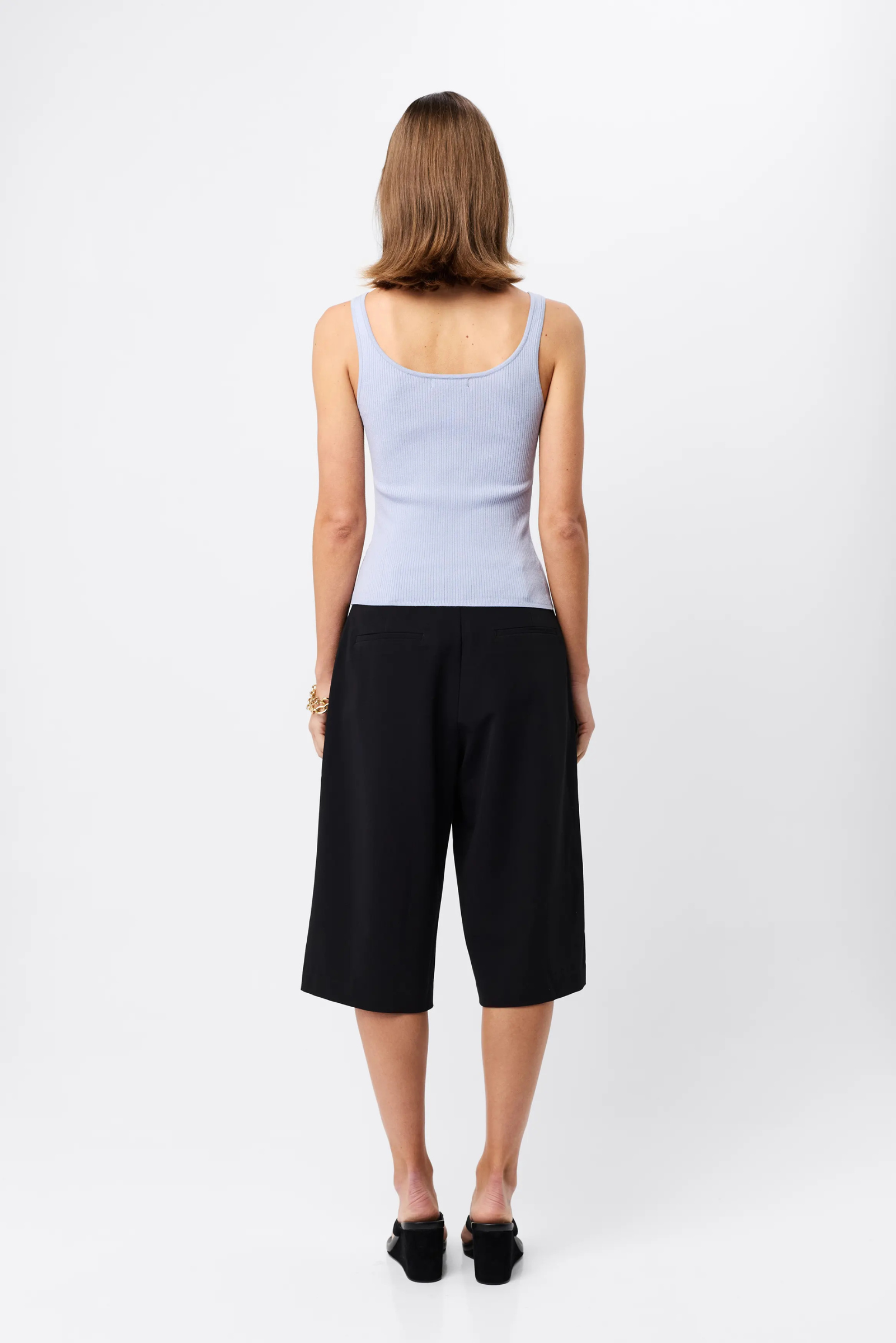 Fine Line Knit Tank - Sky