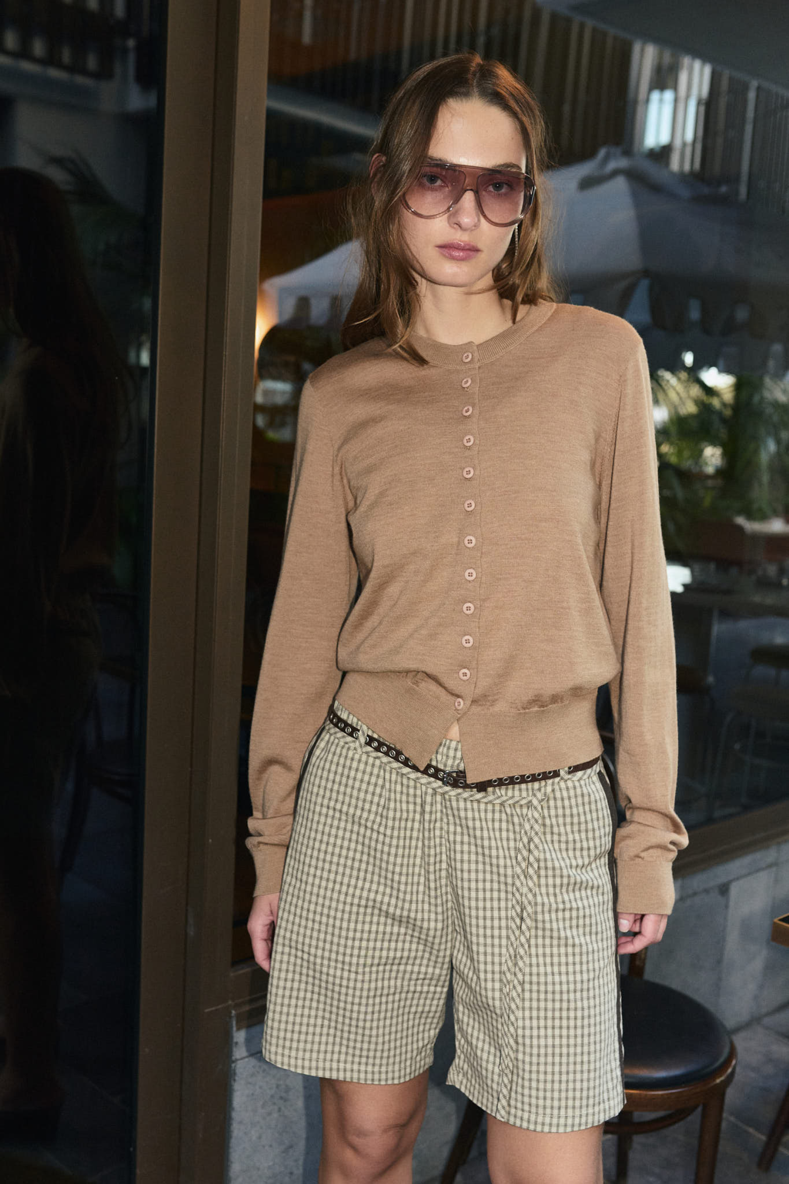 Maeve Merino Spring Cardigan - Fawn