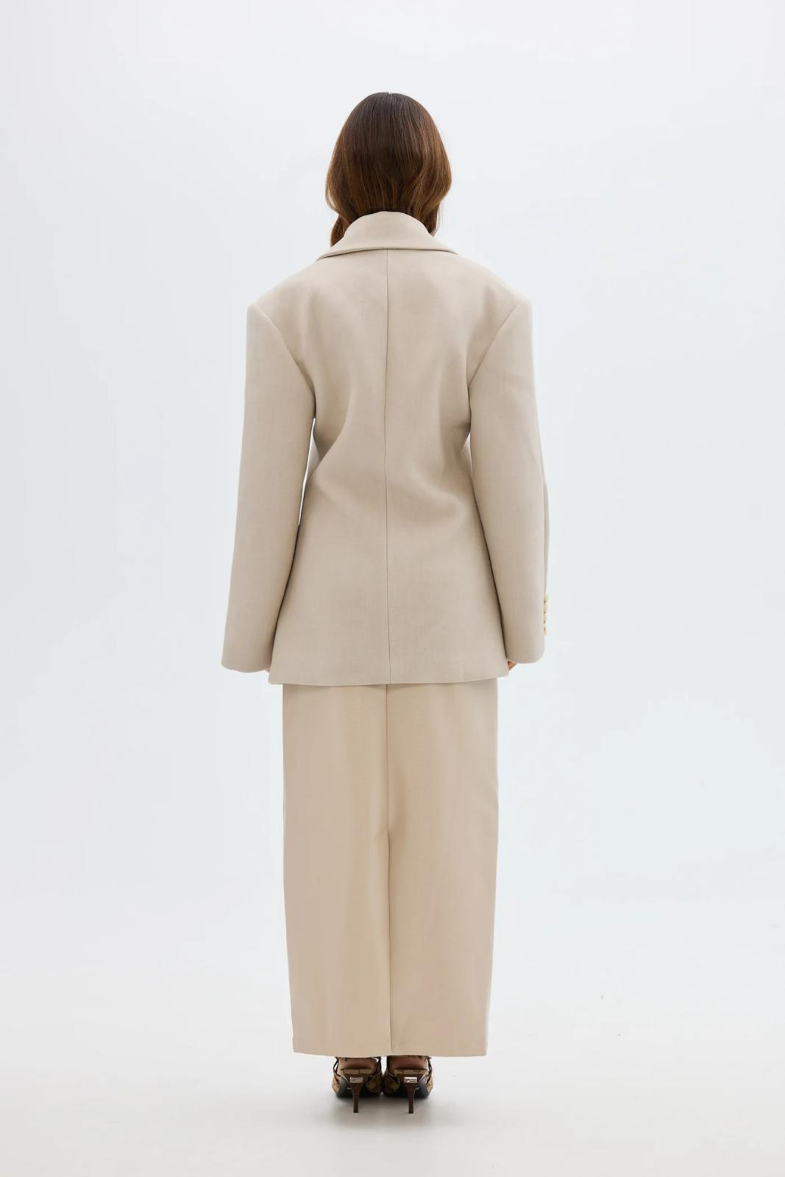 Cinched Blazer - Dove Grey