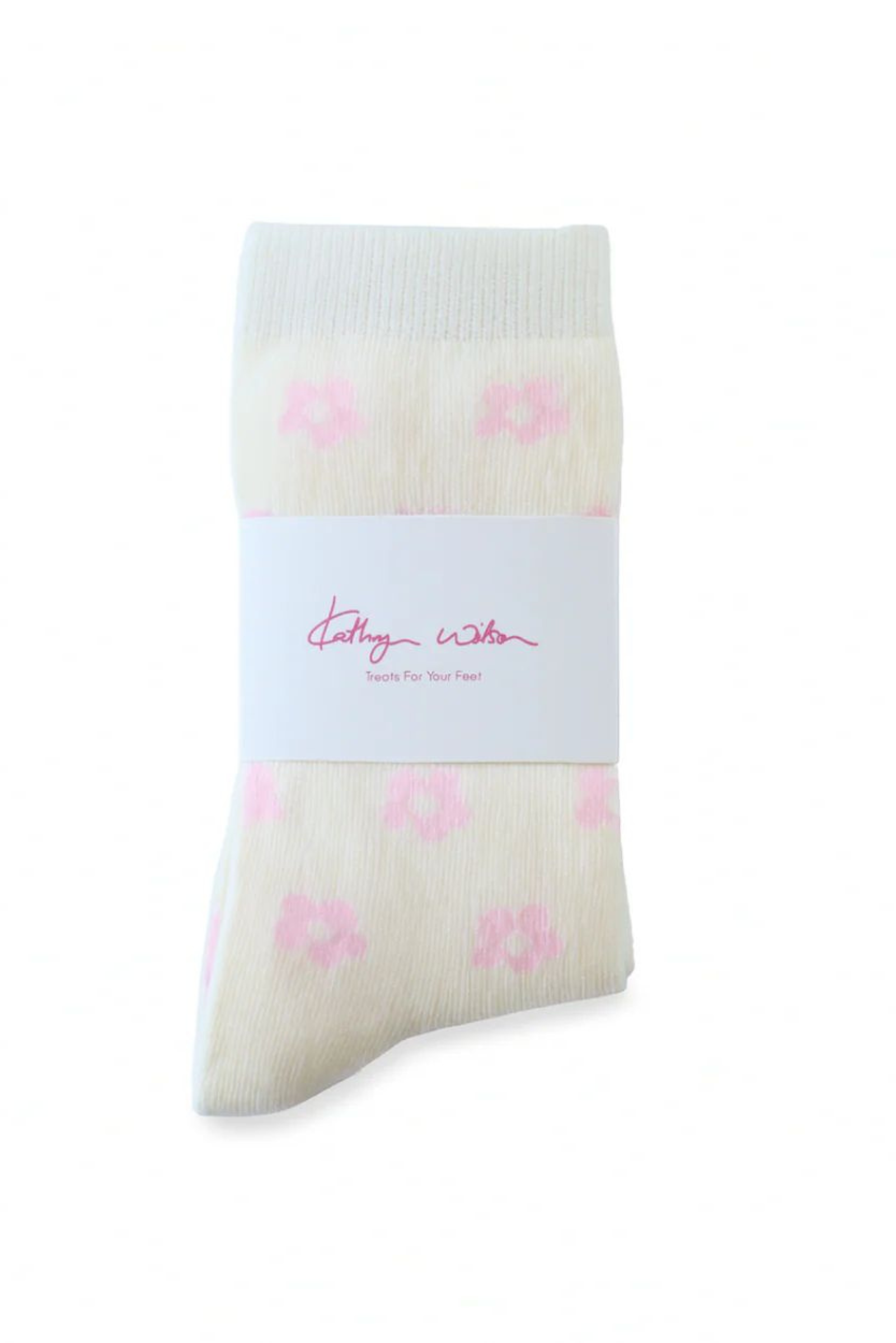 Kathryn Wilson Socks - Pink Flowers