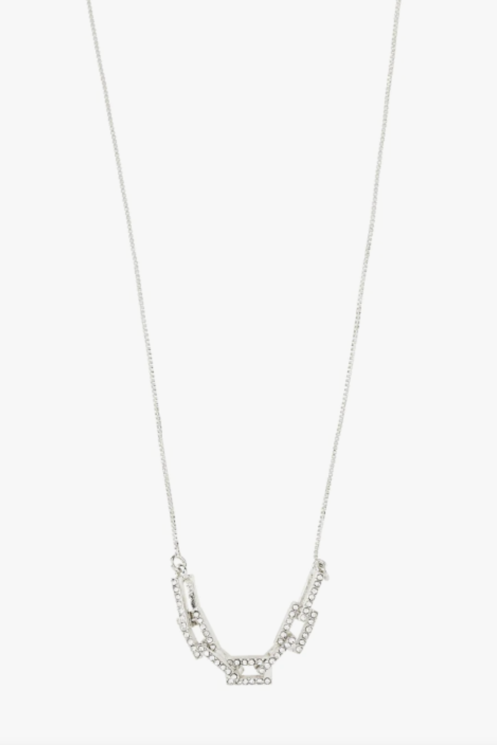Coby Recycled Crystal Pendant Necklace - Silver Plated