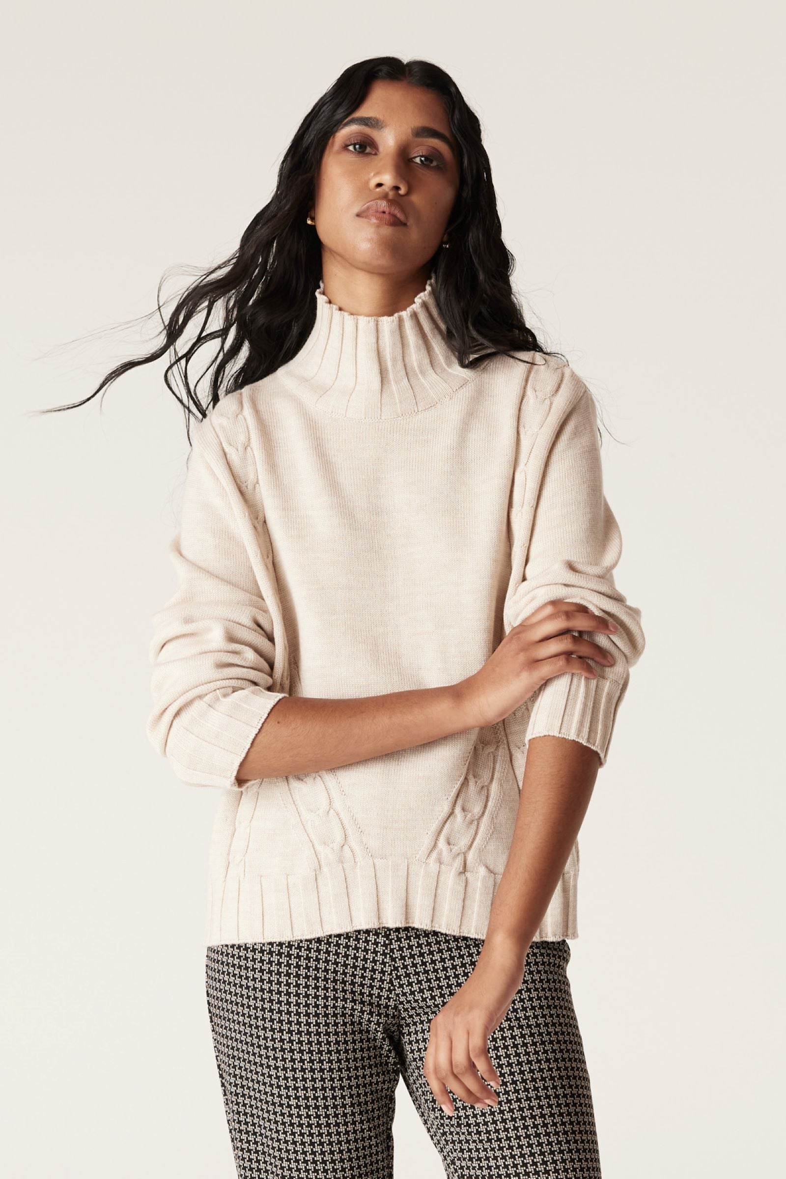 Lucern Merino Jumper - Wheat