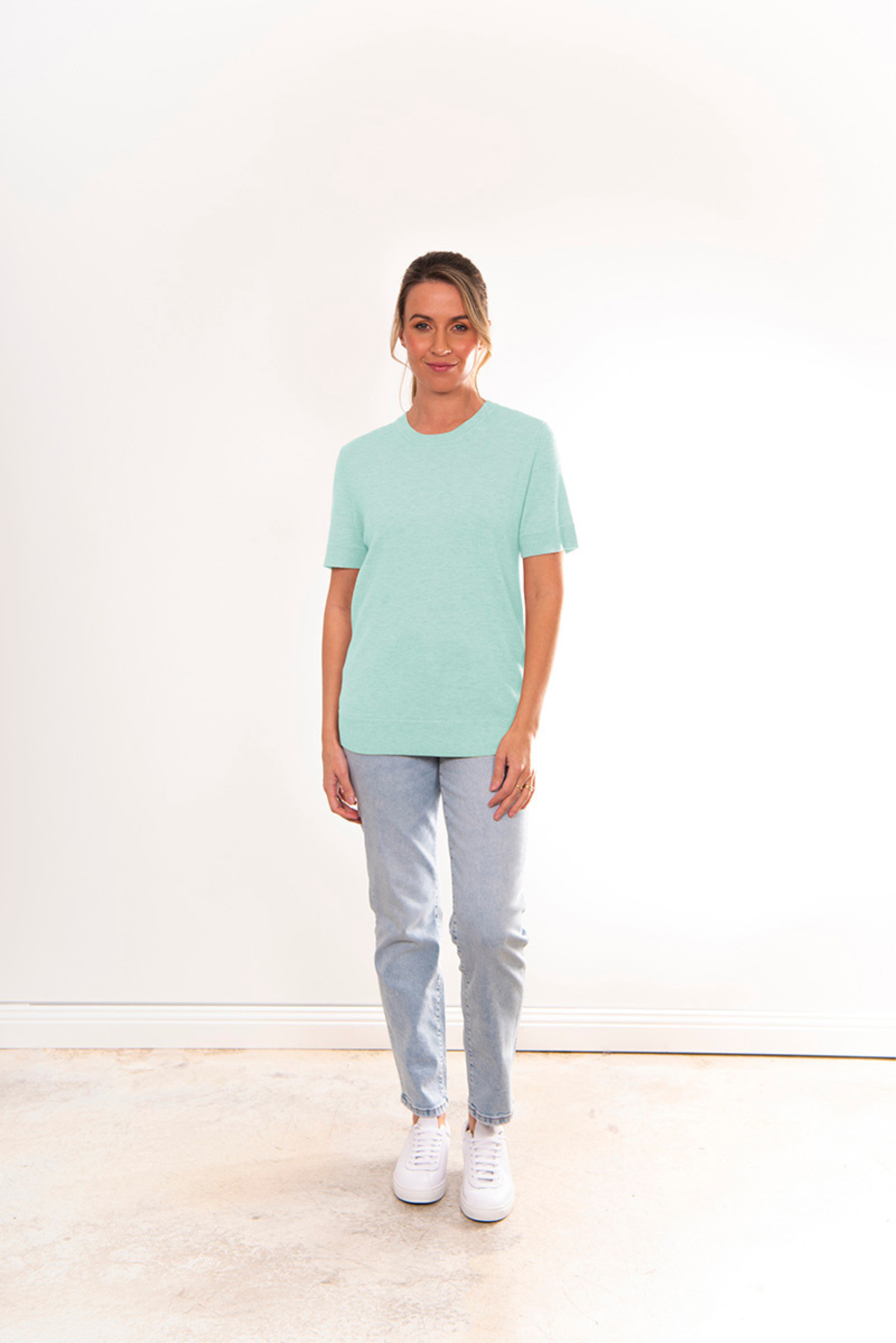 Bridge & Lord Short Sleeve Knit - Seafoam