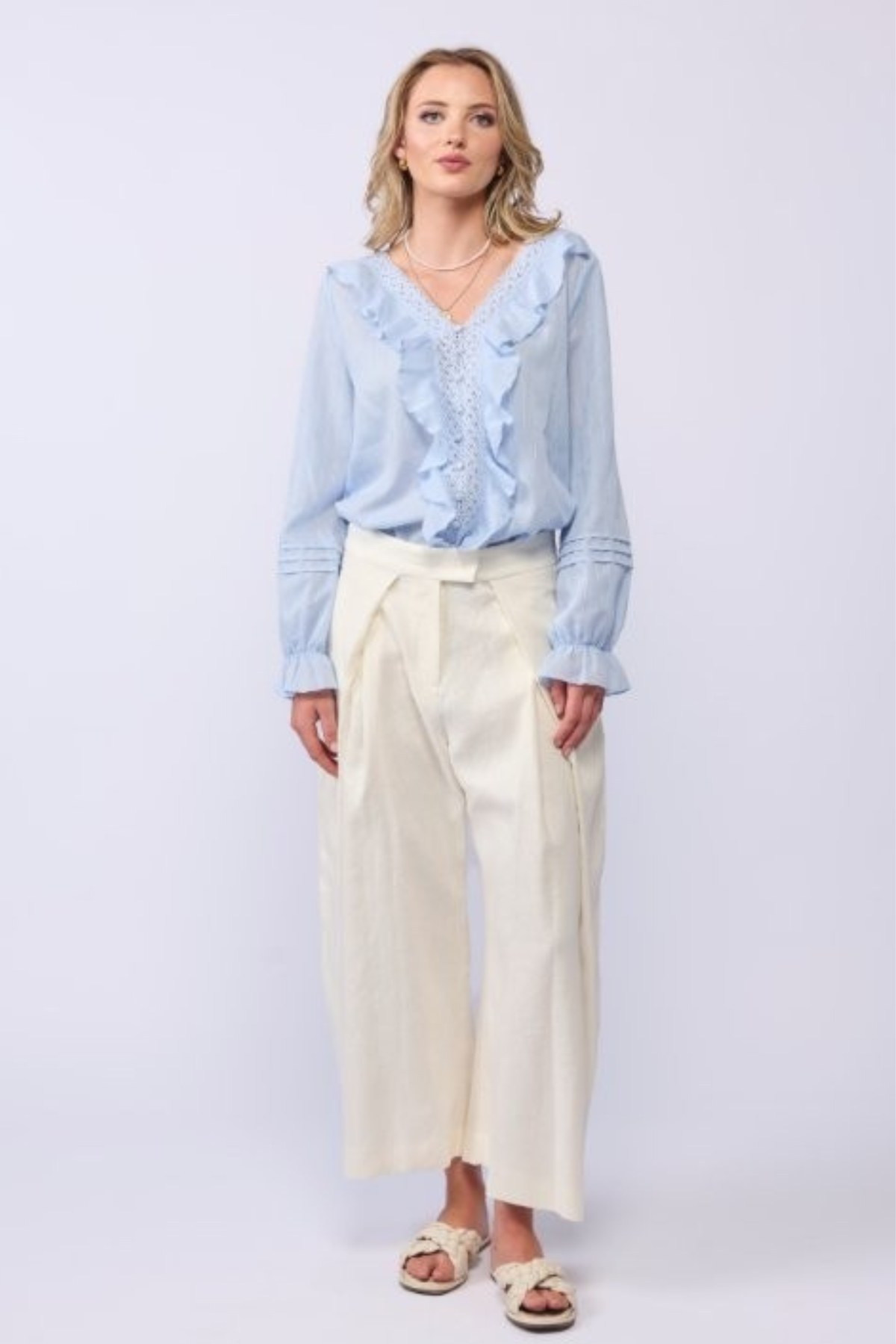 Amelia Blouse - Soft Blue