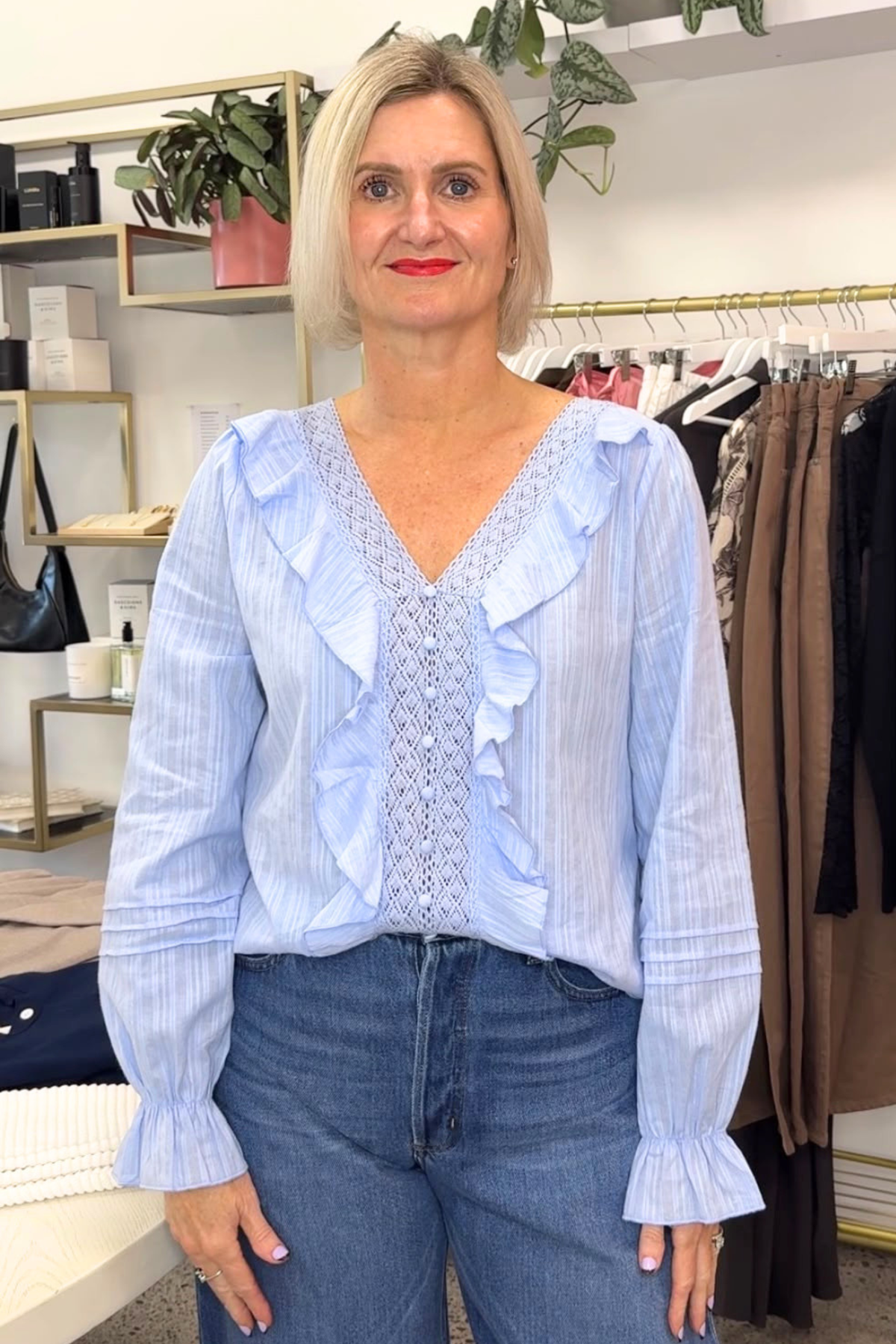 Amelia Blouse - Soft Blue