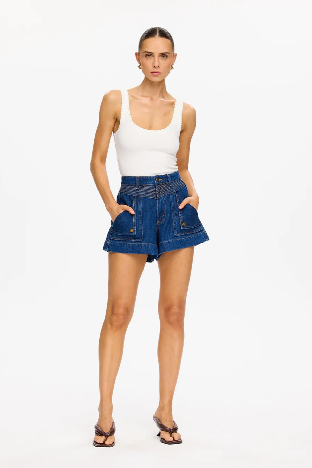 Celene Denim Shorts - Indigo