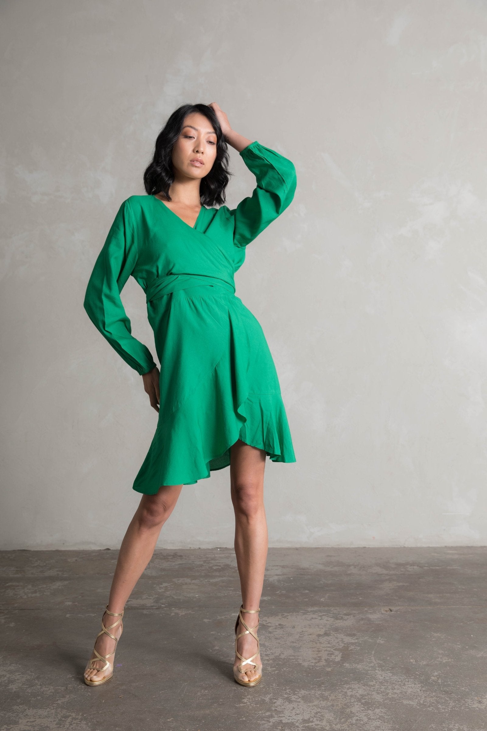 Piper Dress - Apple Green - Cazinc - Coko